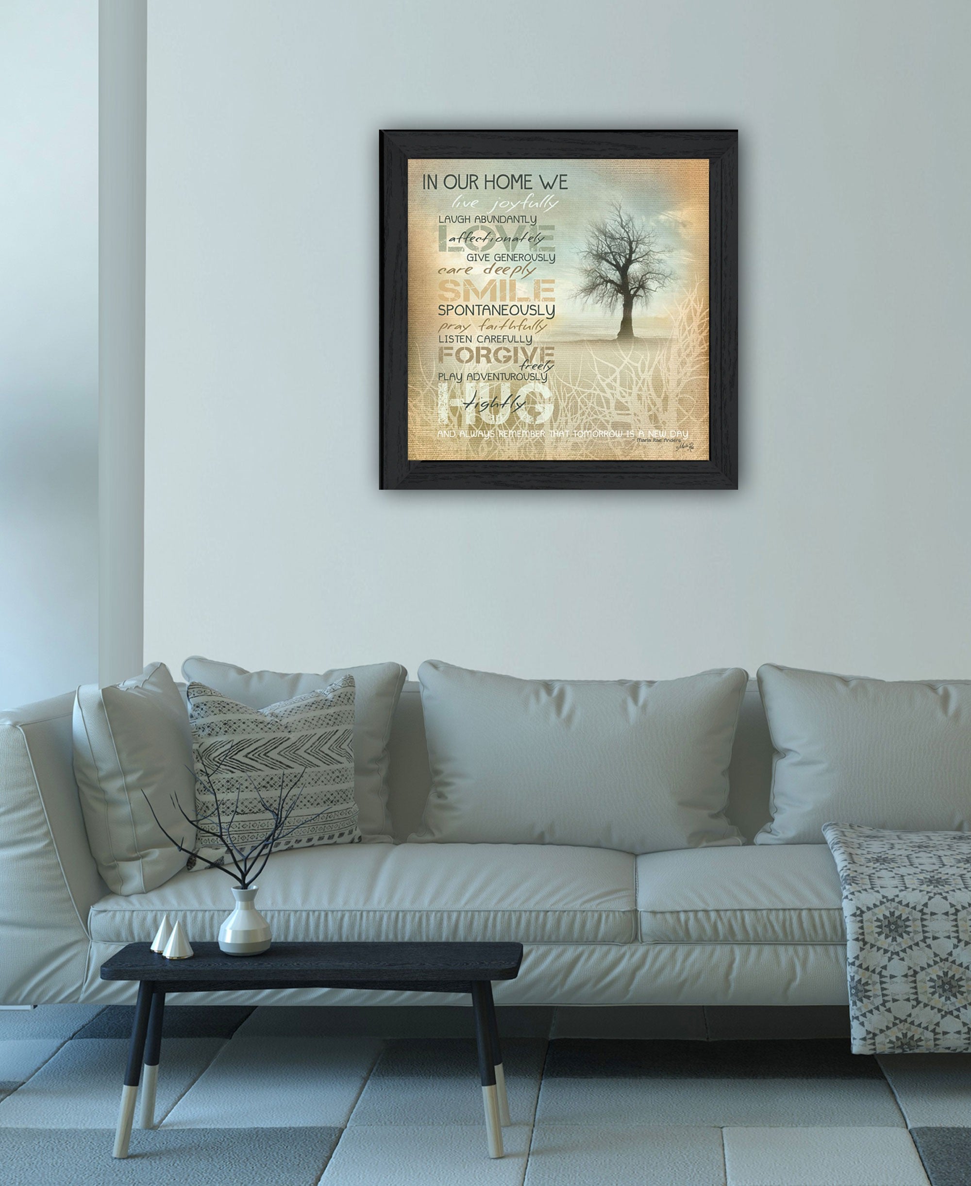 In Our Home 4 Black Framed Print Wall Art