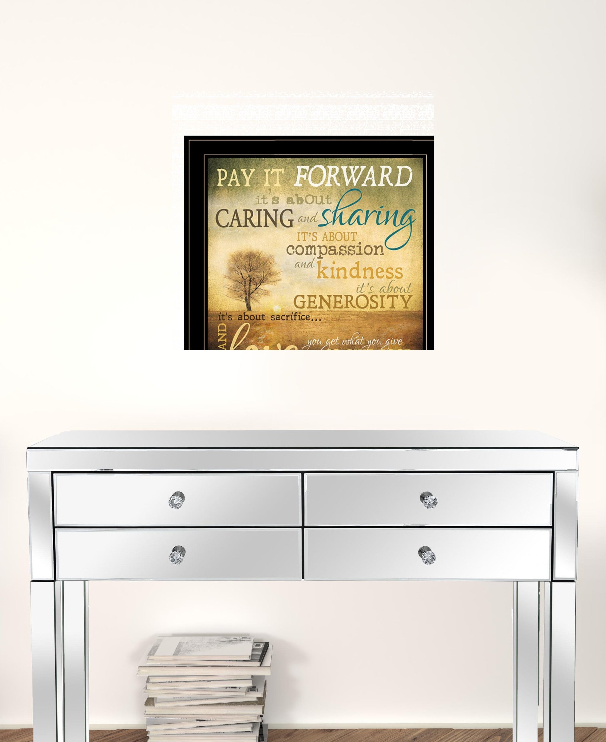 Meaning Of Pay It Forward 3 Black Framed Print Wall Art