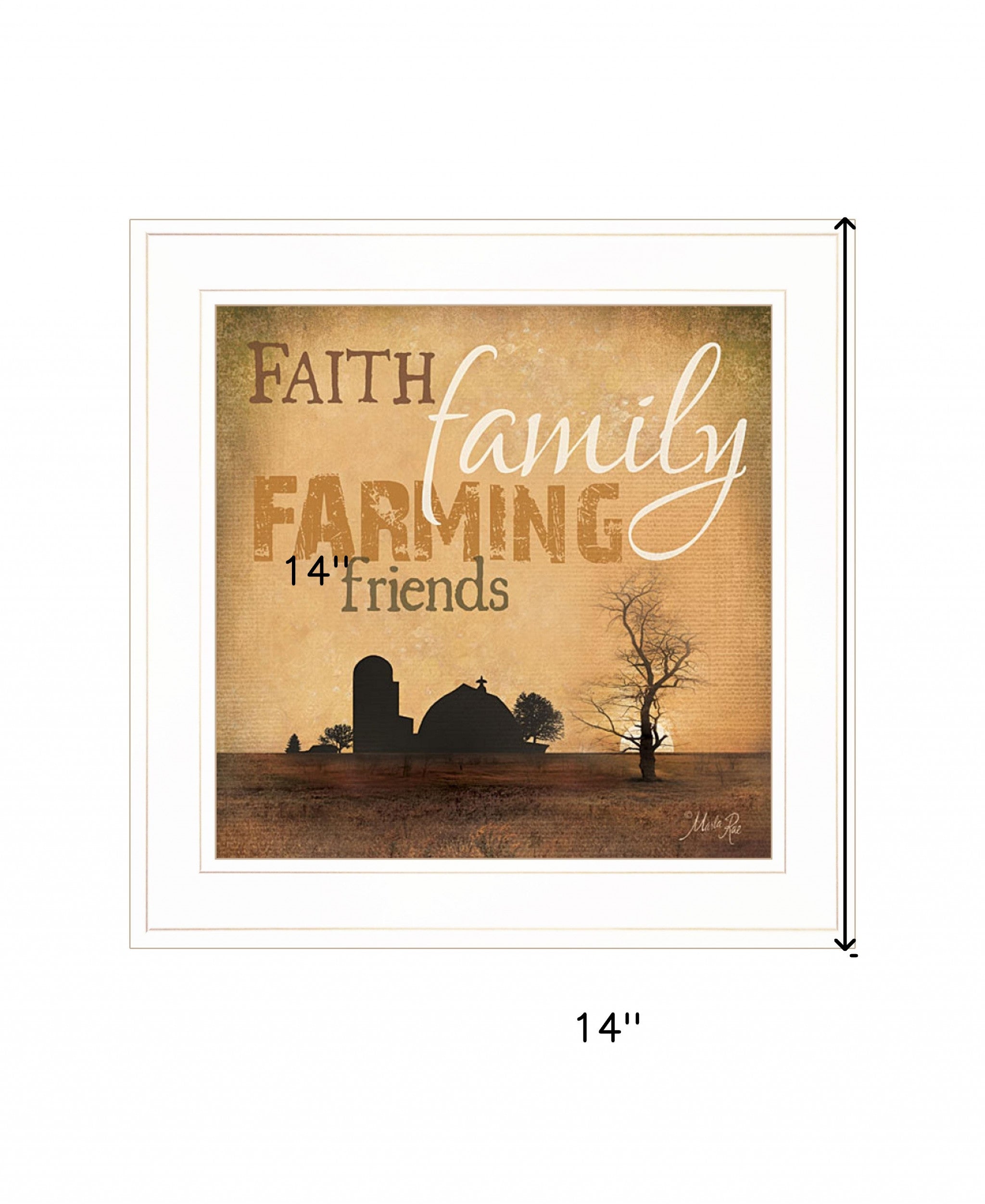 Farming 1 White Framed Print Wall Art