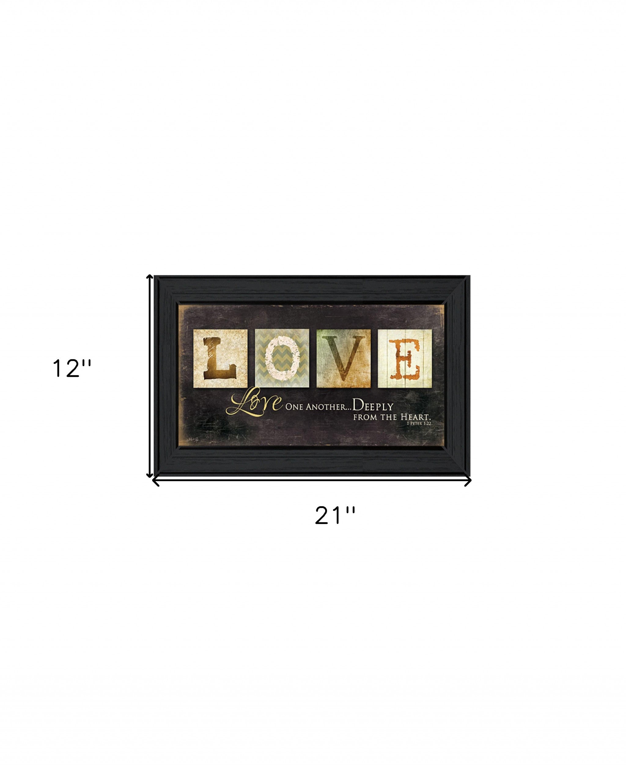 Love One Another 2 Black Framed Print Wall Art