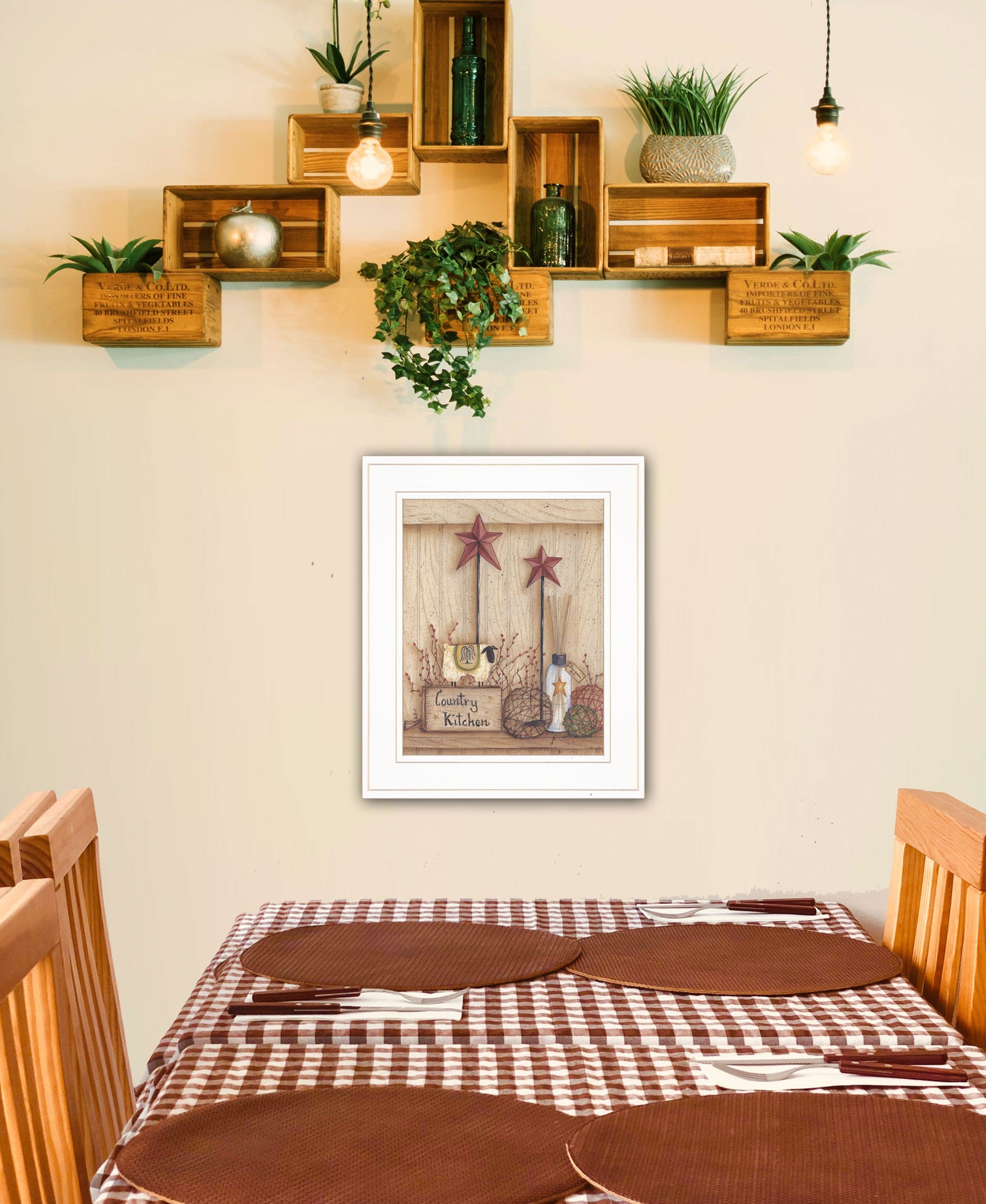 Country Kitchen 3 White Framed Print Wall Art