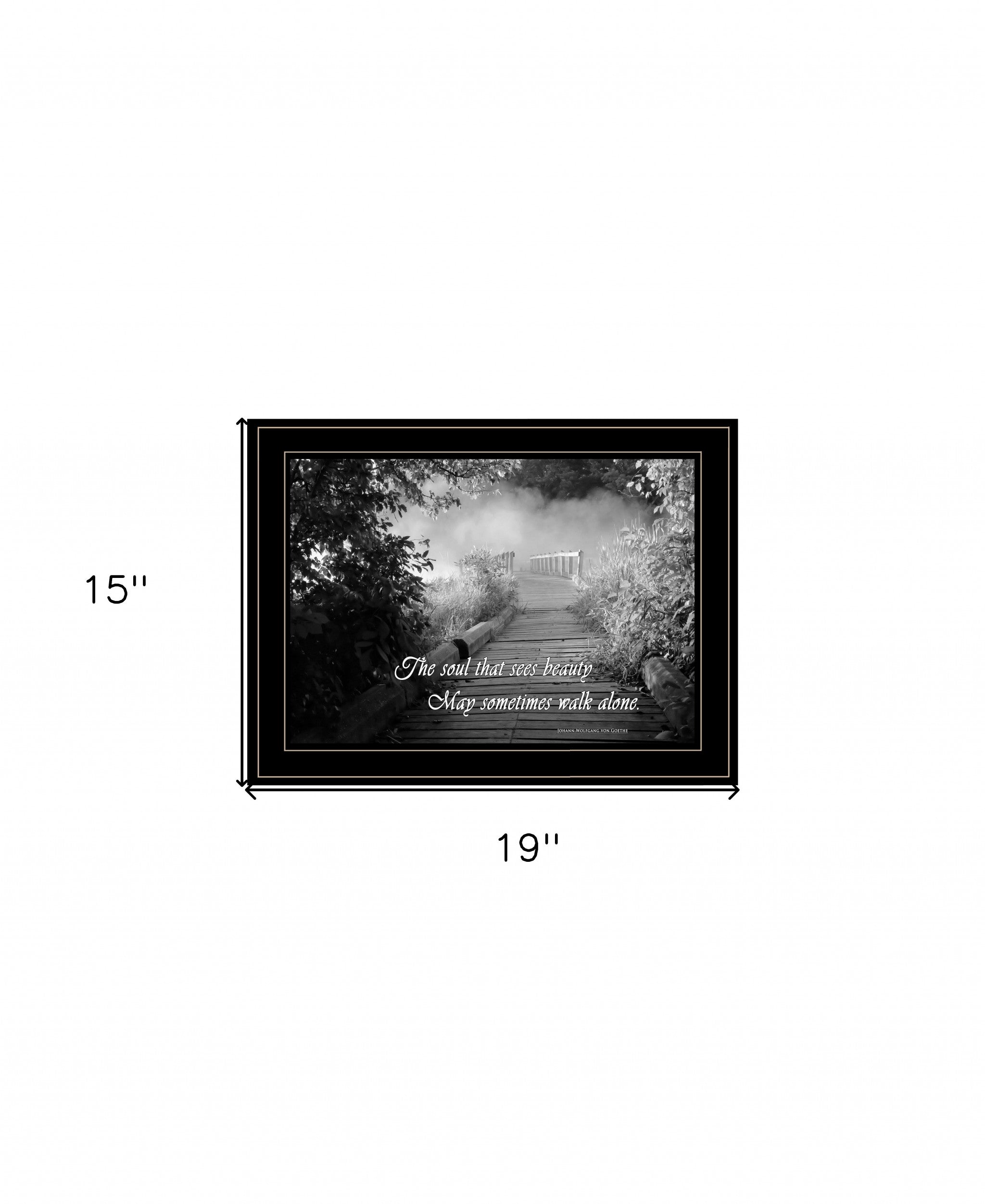 Beauty Grayscale 2 Black Framed Print Wall Art