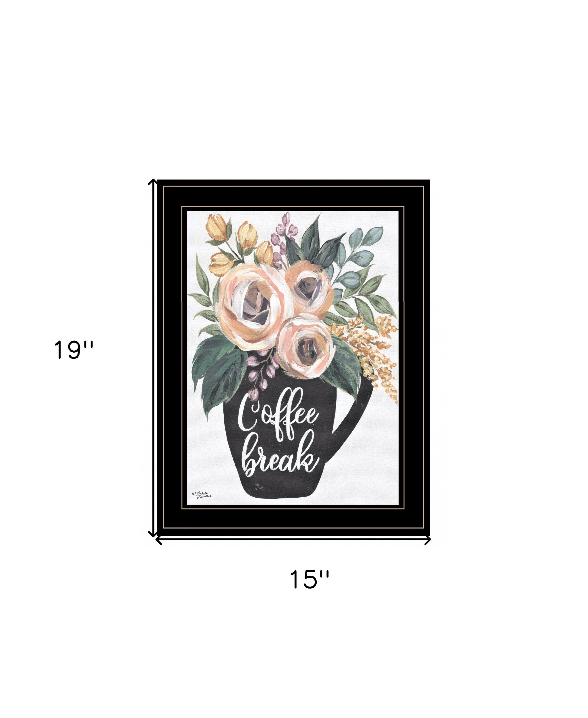 Coffee Break 2 Black Framed Print Wall Art