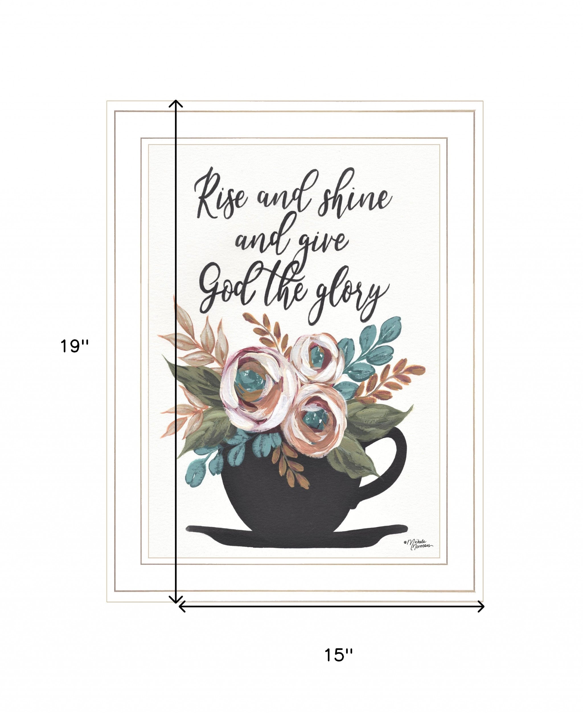 Rise And Shine 5 White Framed Print Wall Art