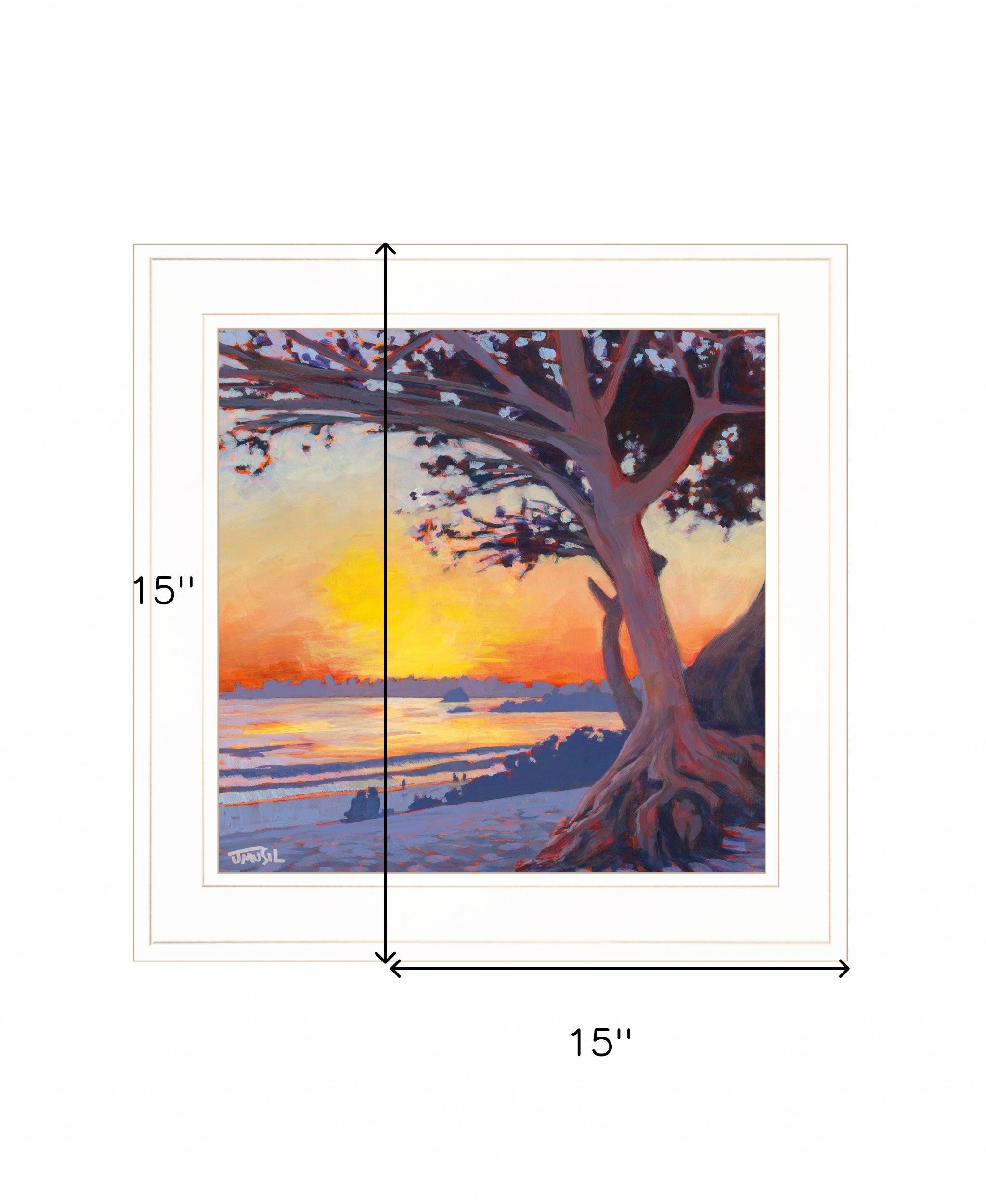 Carmel Beach 1 White Framed Print Wall Art