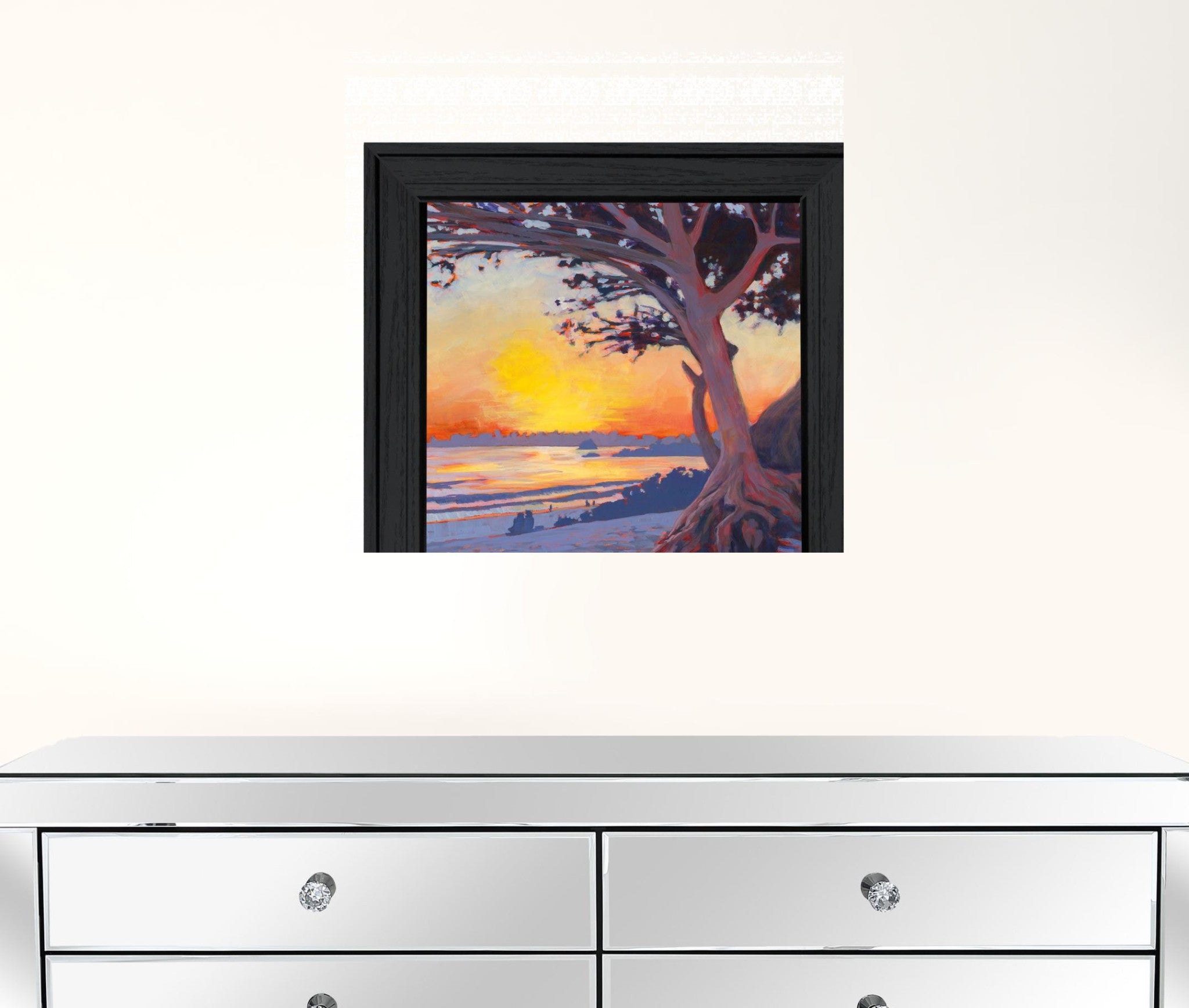 Carmel Beach 2 Black Framed Print Wall Art