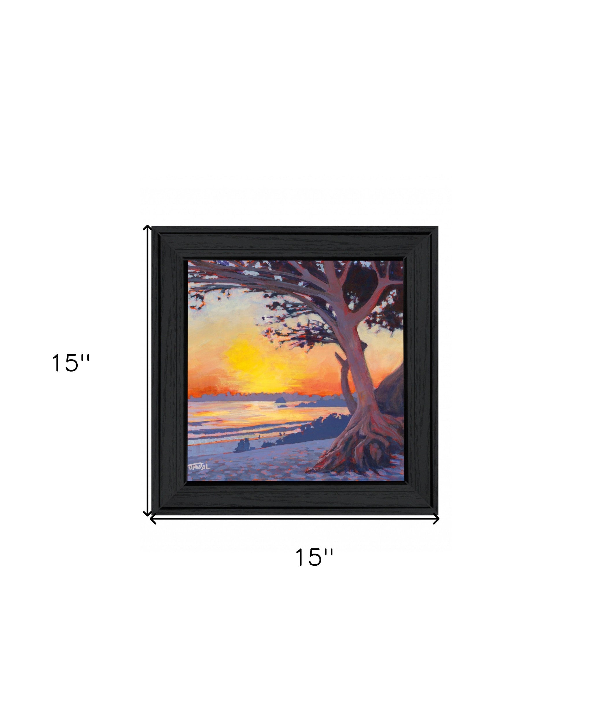 Carmel Beach 2 Black Framed Print Wall Art