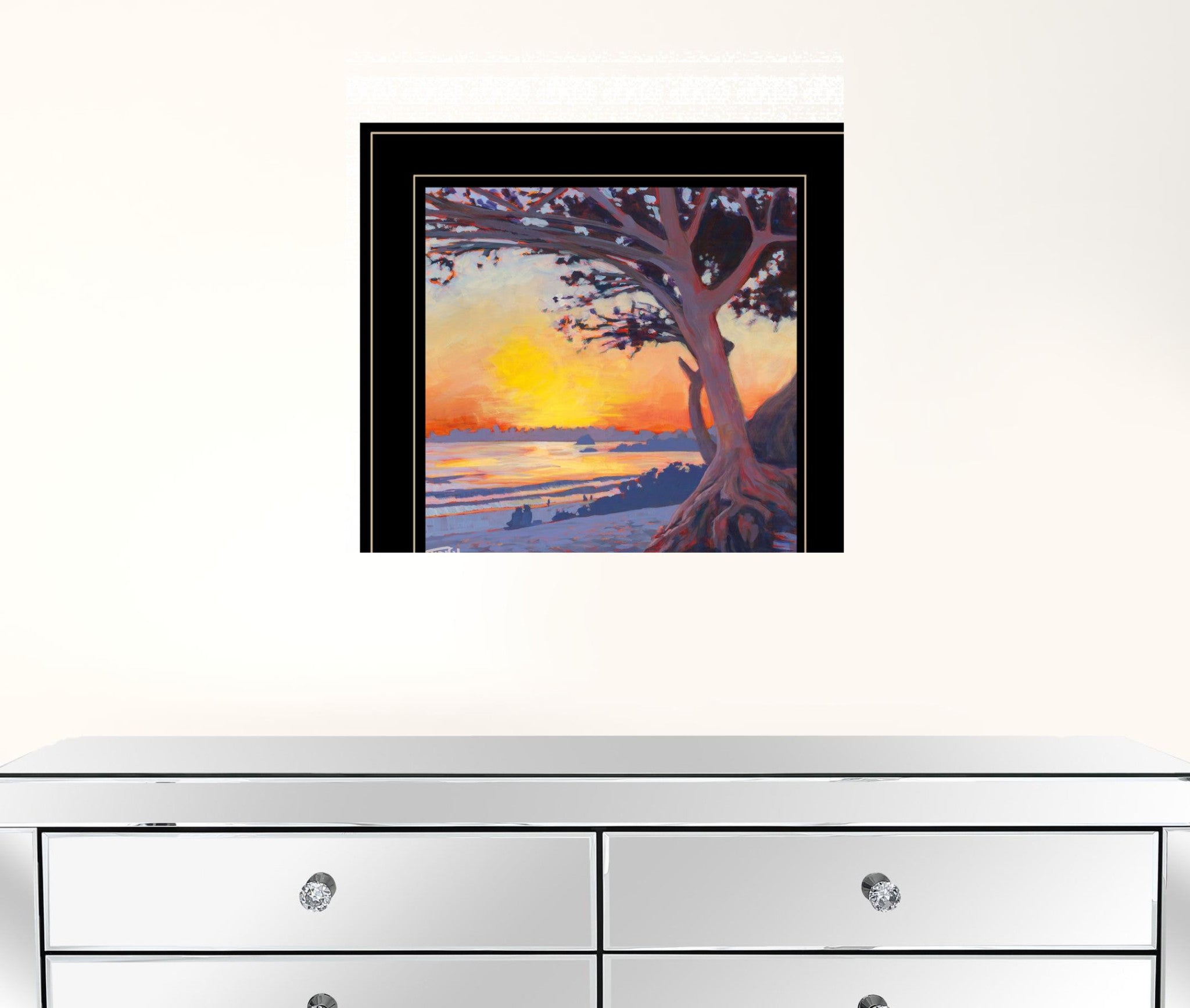 Carmel Beach 3 Black Framed Print Wall Art