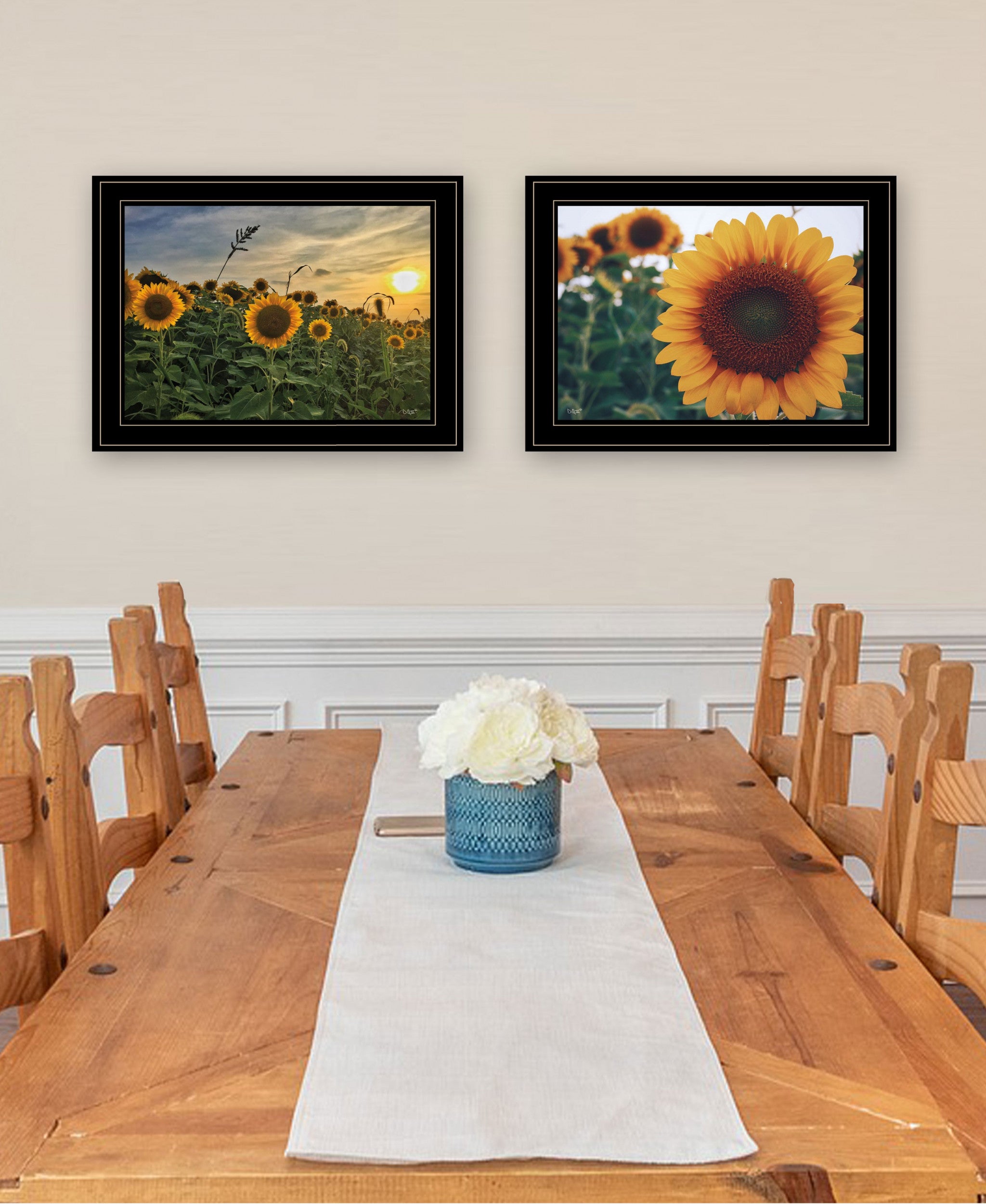 Set Of Two Midwest Living Collection 2-Piece 3 Black Framed Print Wall Art