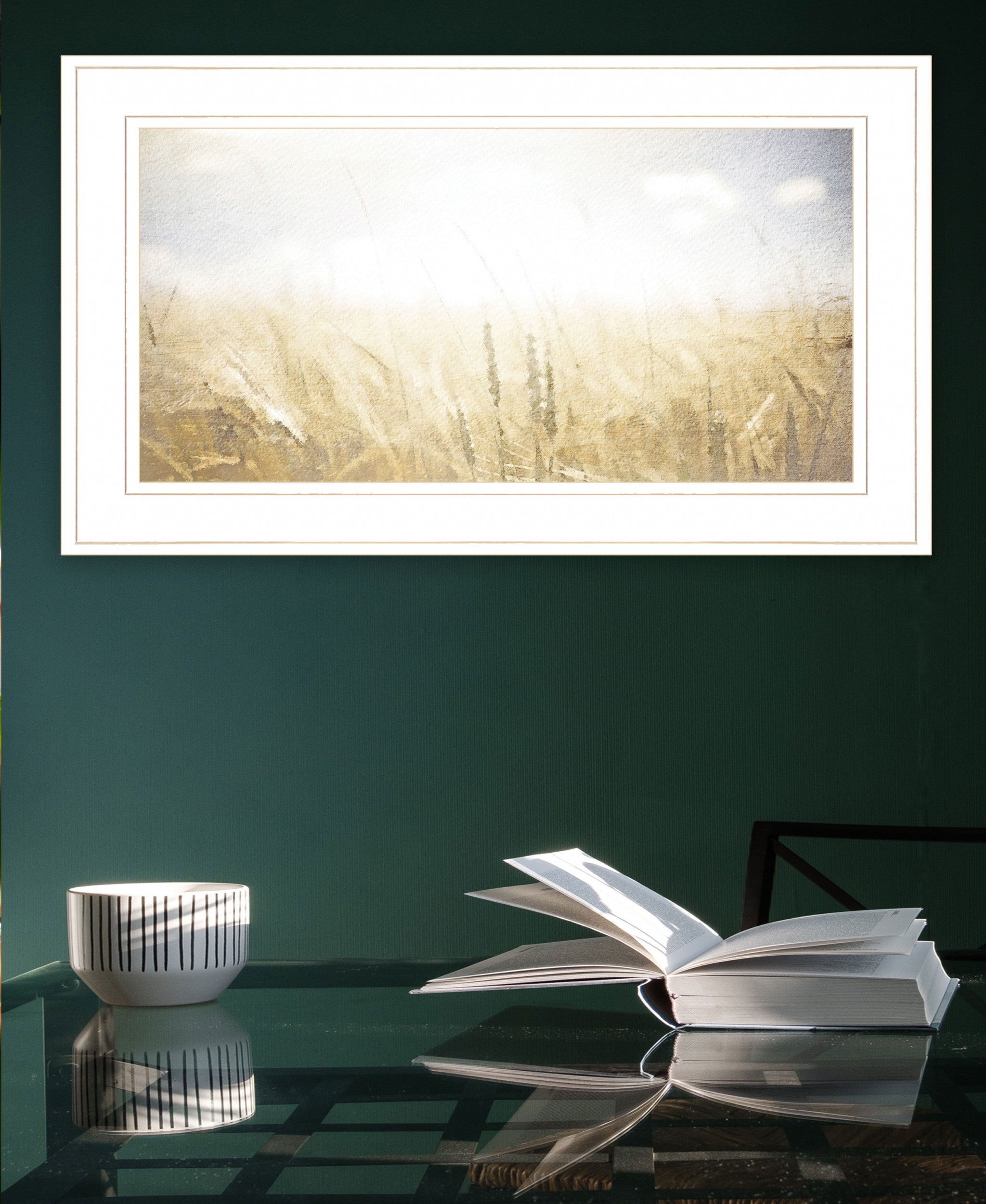 Fields Of Gold 1 White Framed Print Wall Art