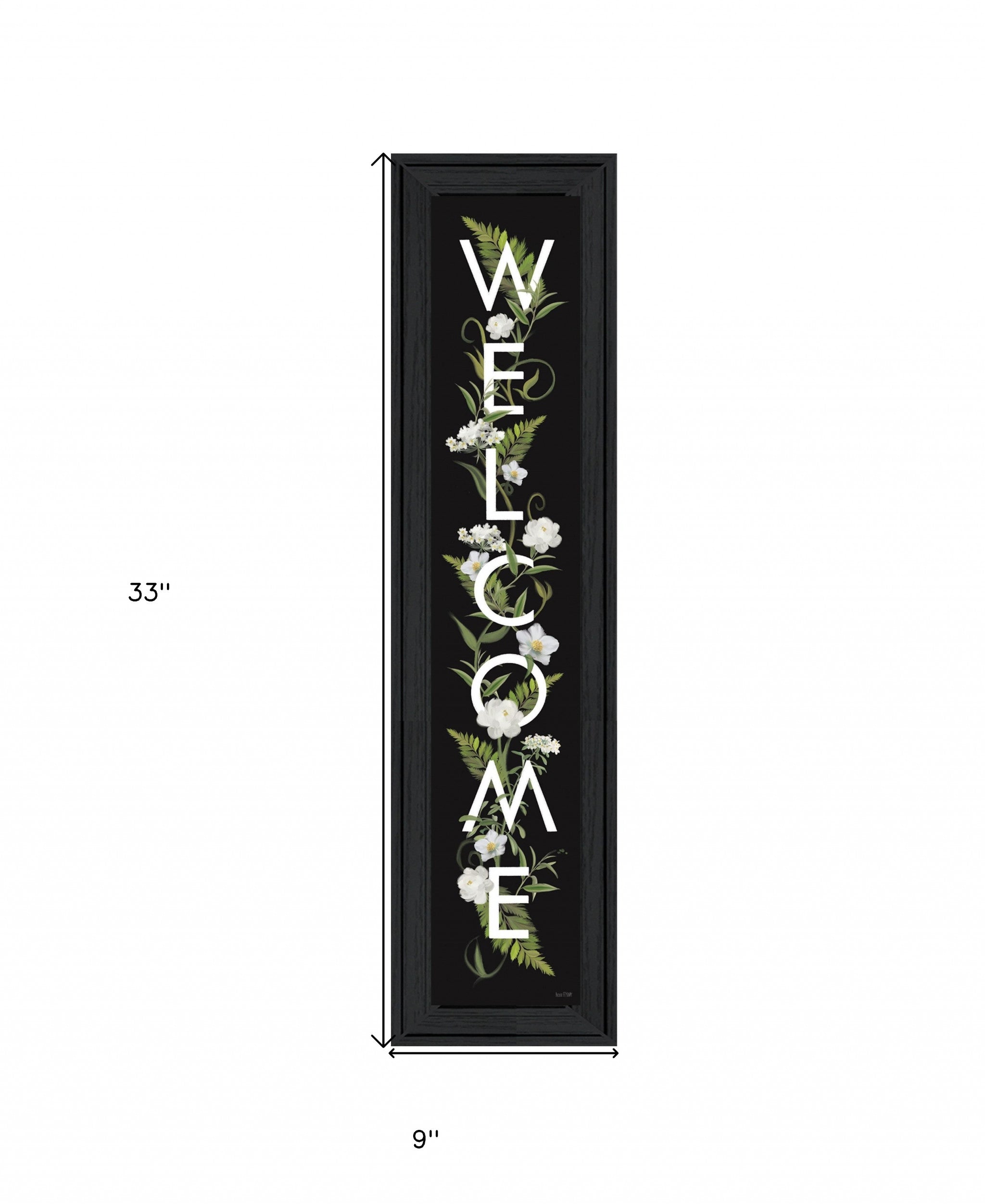 Welcome Sign I 2 Black Framed Print Wall Art