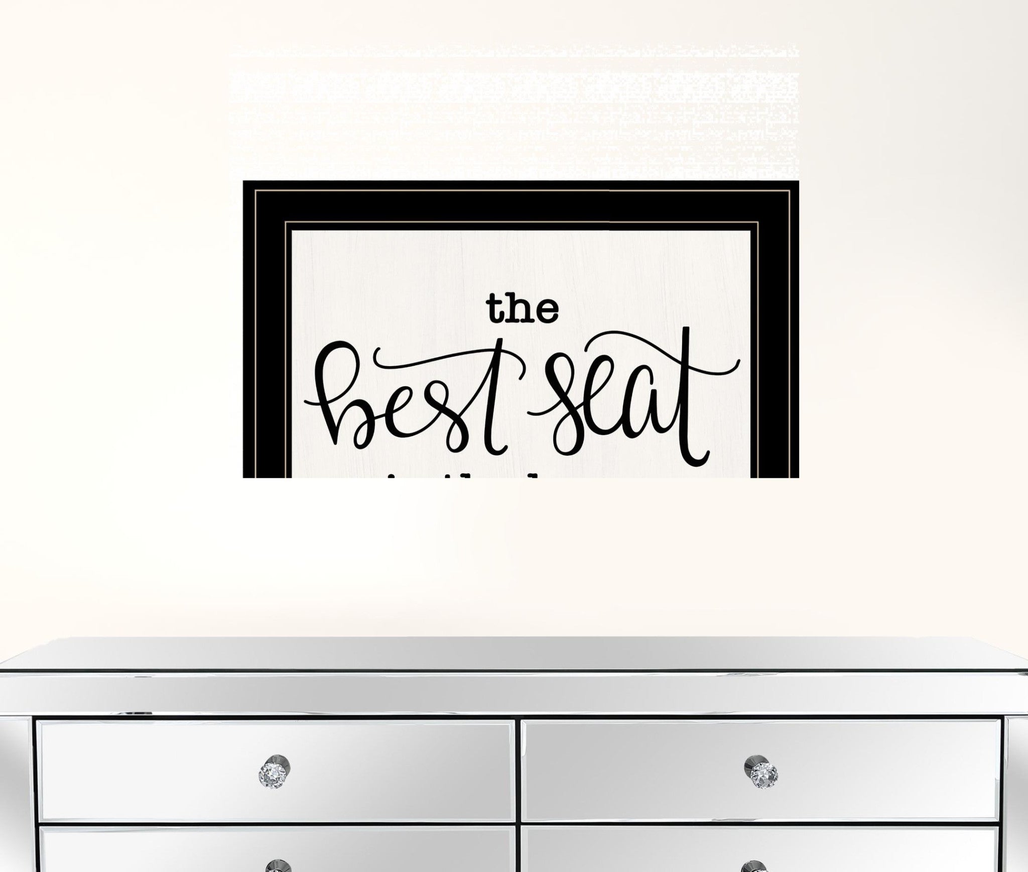 The Best Seat In The House 2 Black Framed Print Wall Art