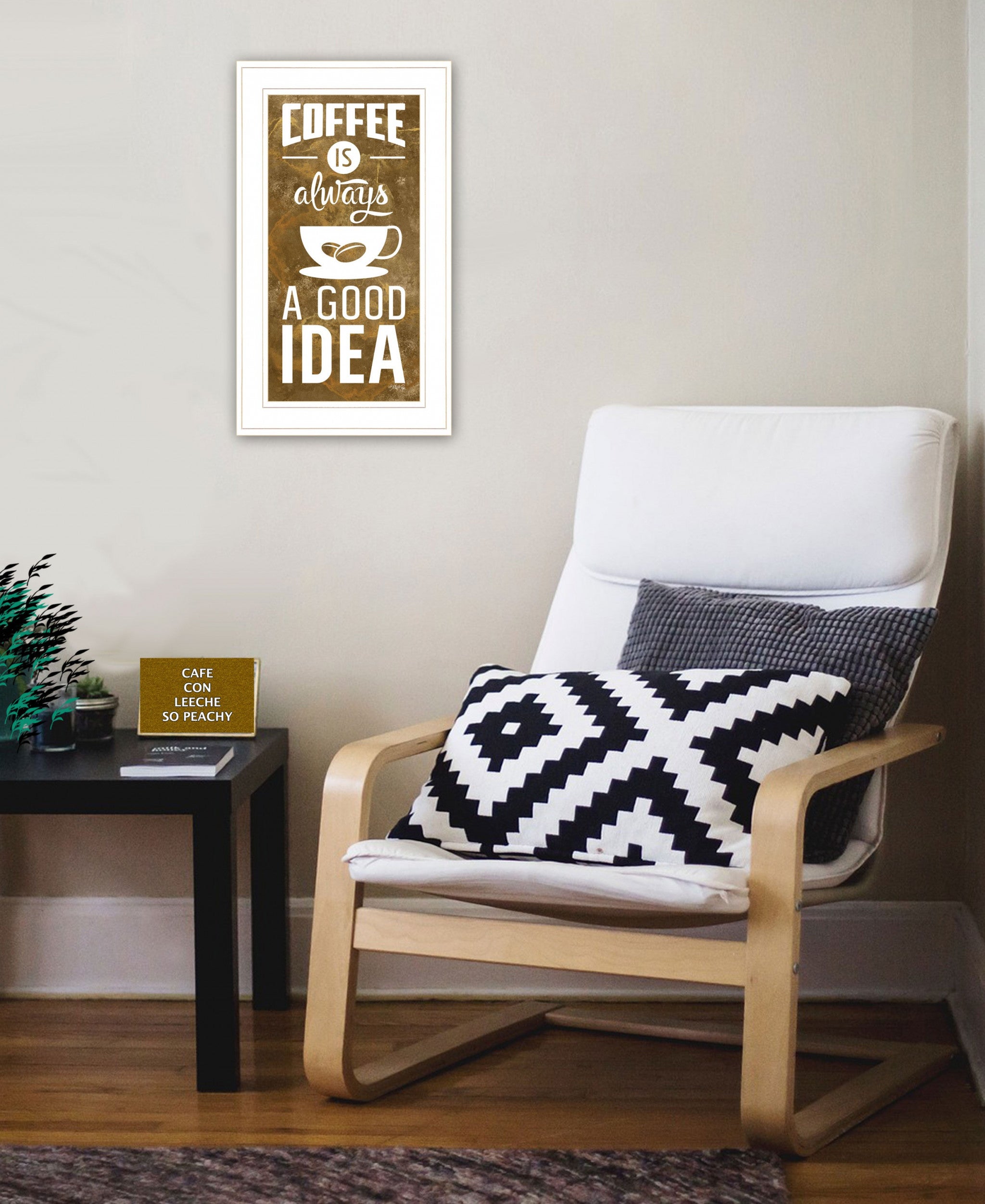 Coffee Is Always A Good Idea 2 White Framed Print Wall Art