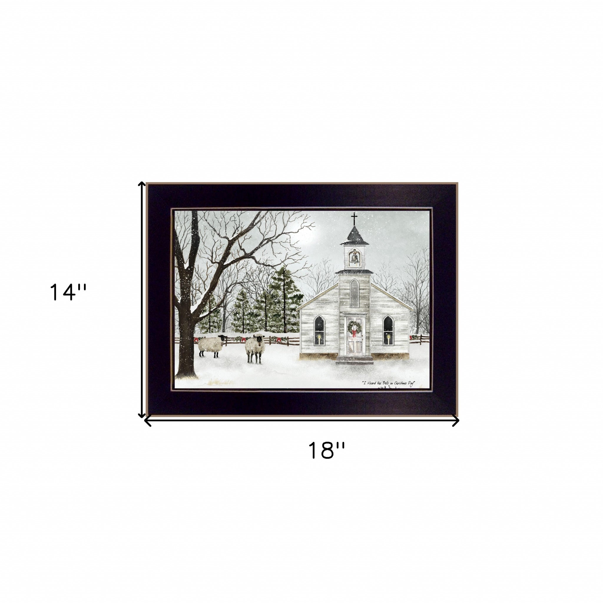 I Heard The Bells On Christmas 5 Black Framed Print Wall Art