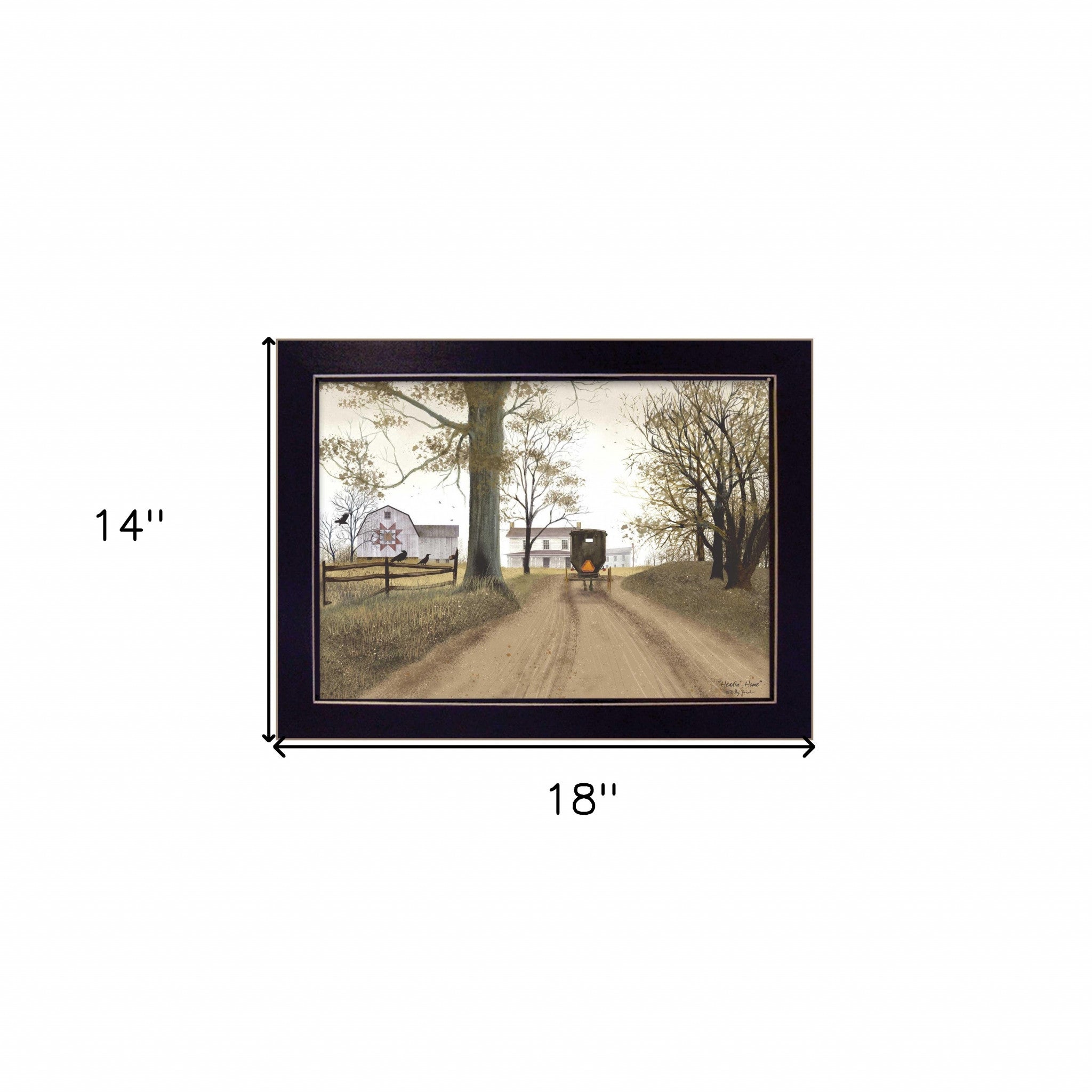 Headin Home 5 Black Framed Print Wall Art