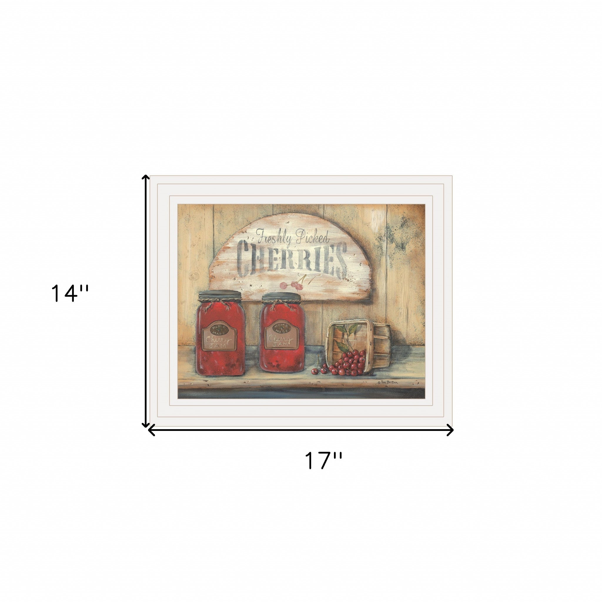 CHERRY JAM 3 White Framed Print Wall Art