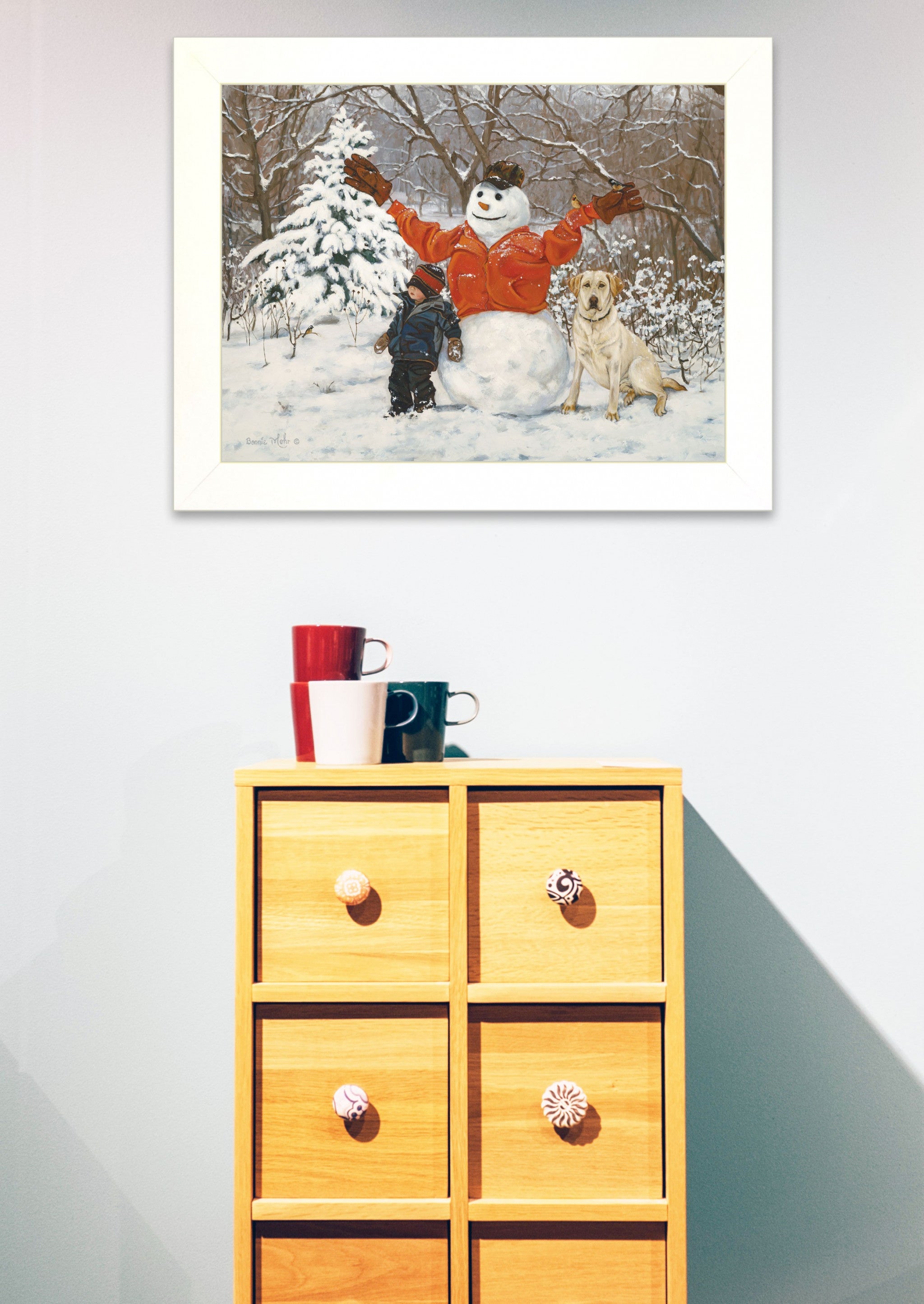 Buddies 1 White Framed Print Wall Art