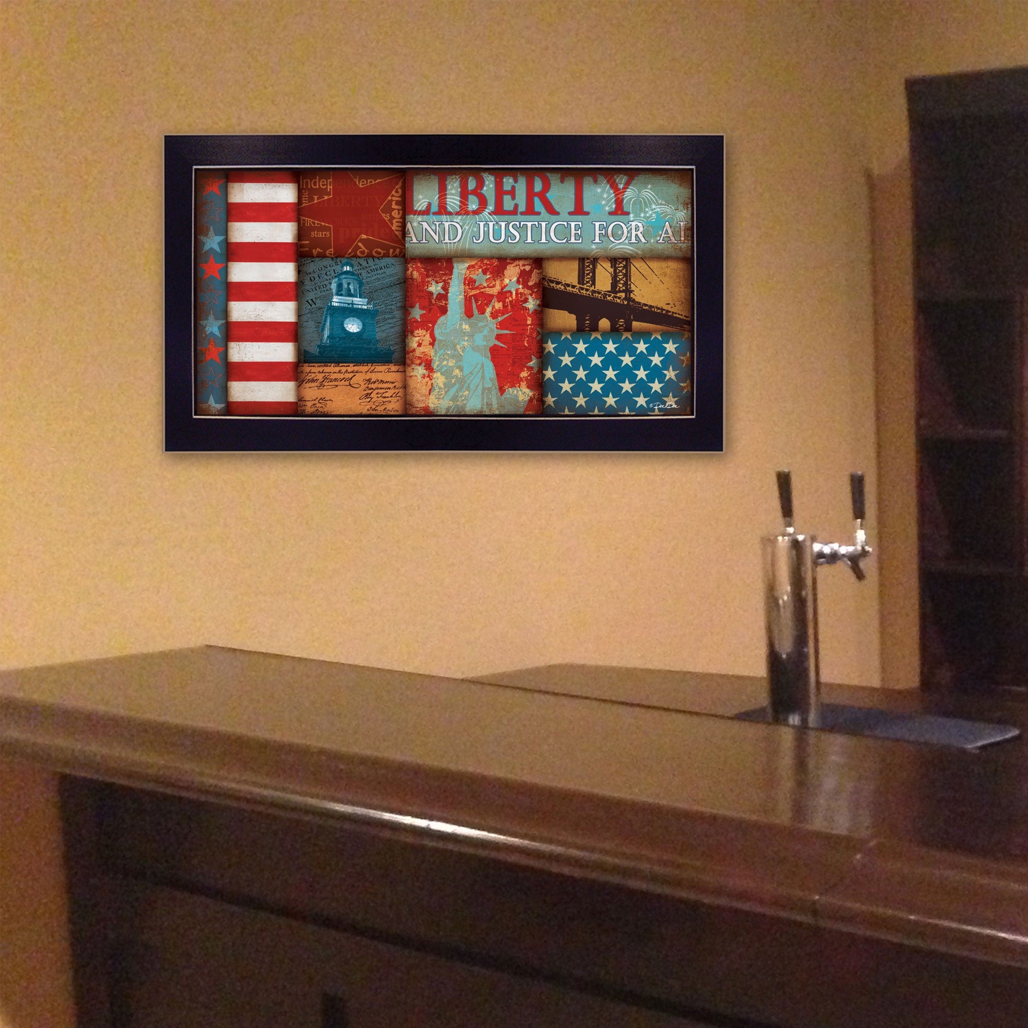 Liberty Black Framed Print Wall Art