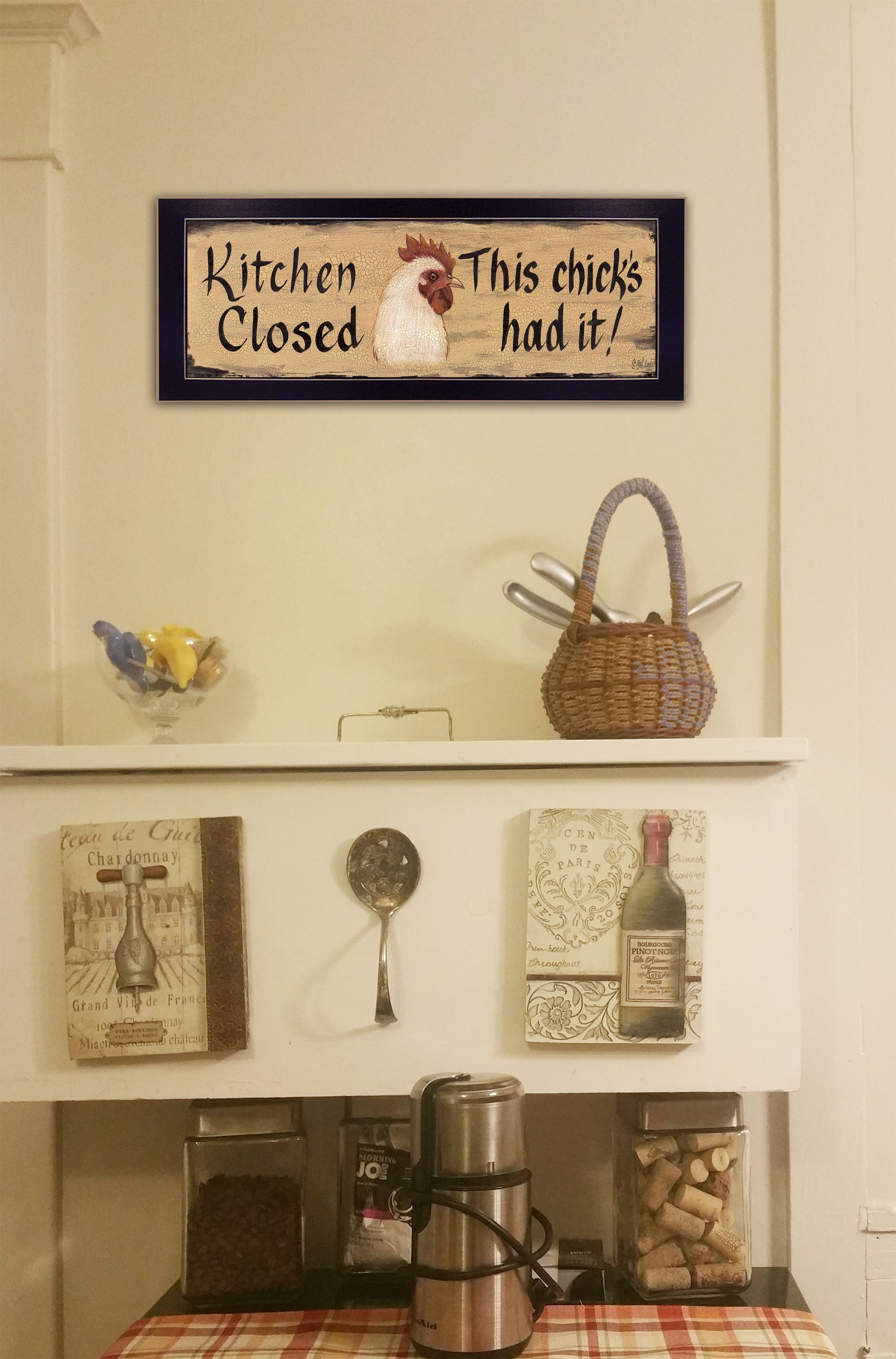 Kitchen Closed Black Framed Print Wall Art