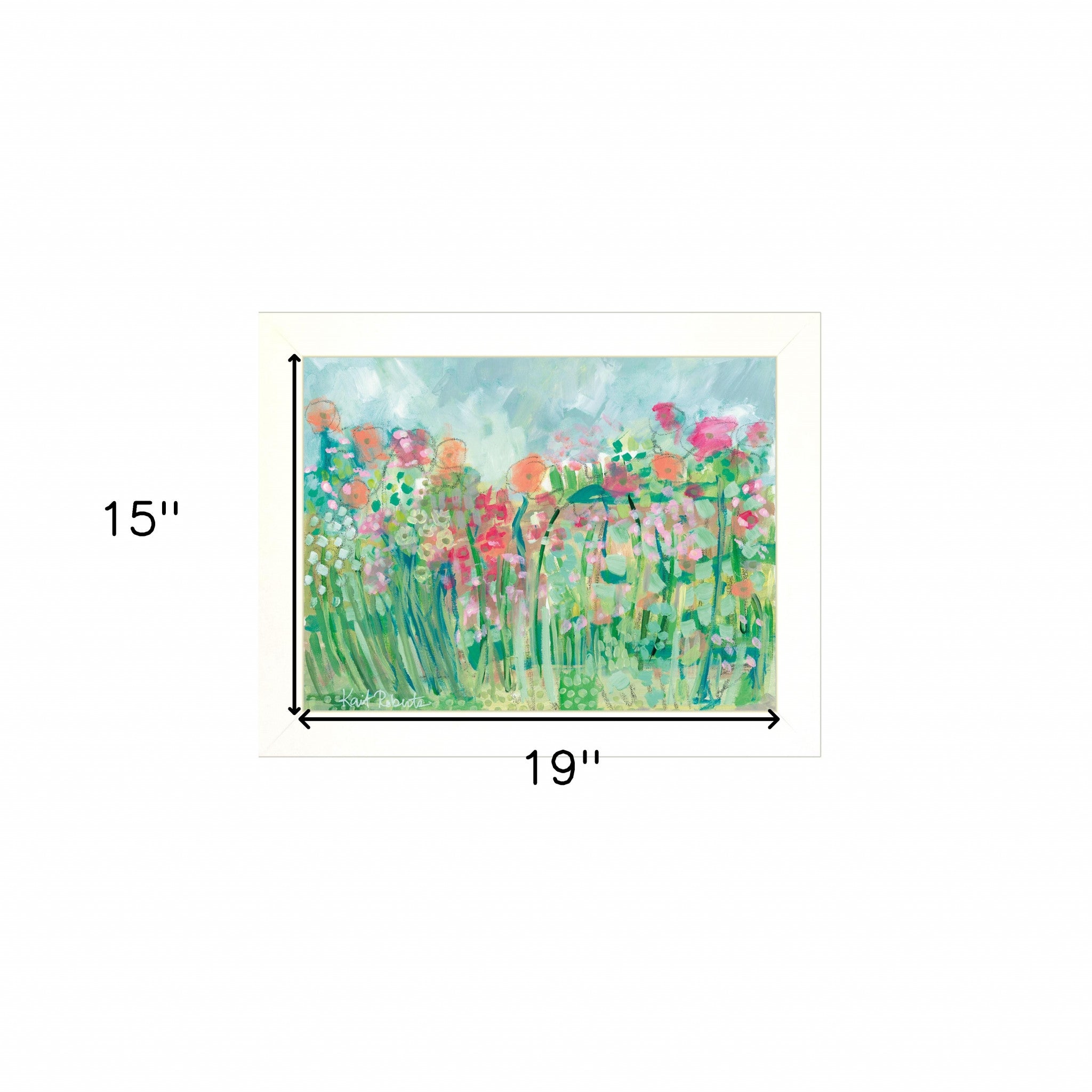 Growing Things I White Framed Print Wall Art