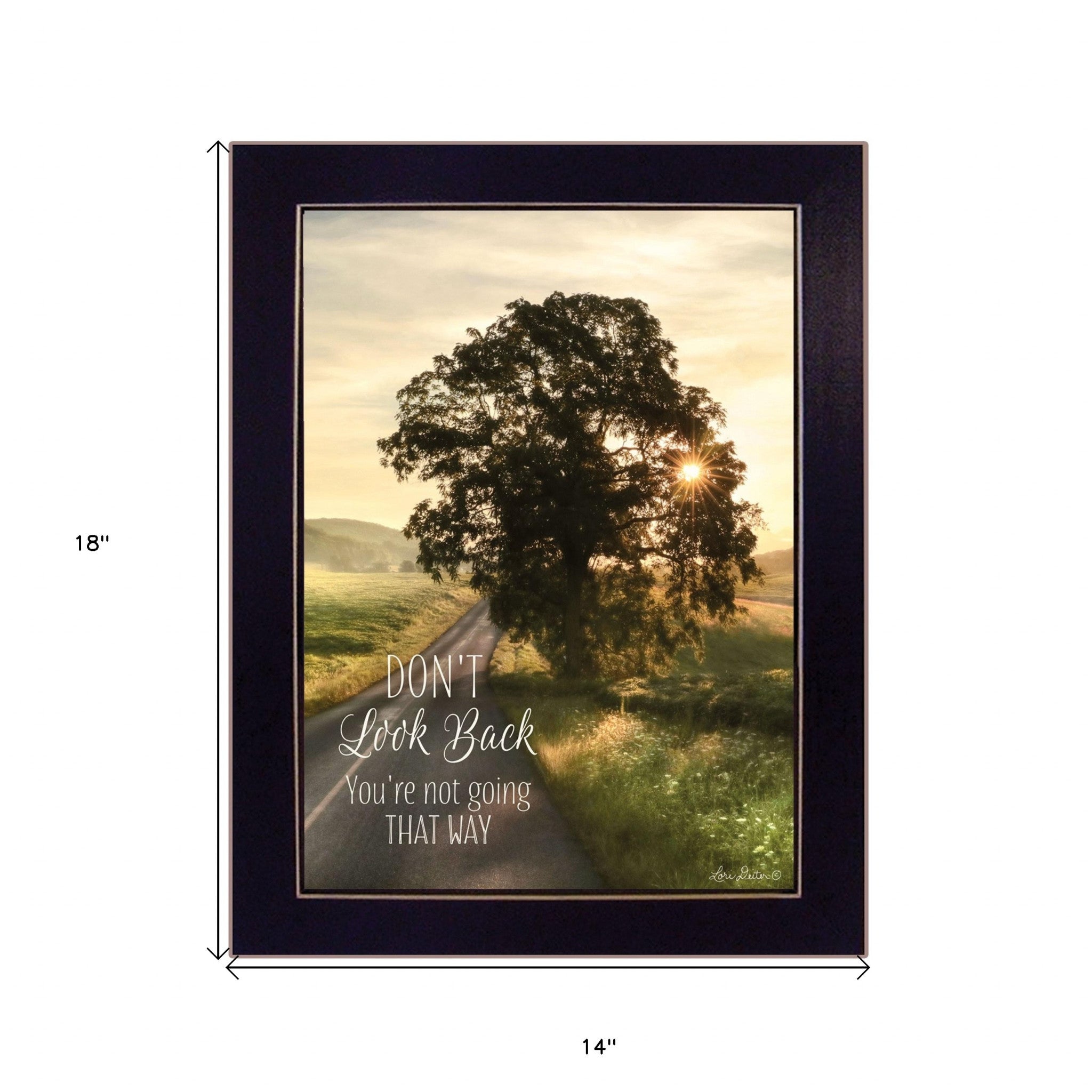 Dont Look Back 1 Black Framed Print Wall Art