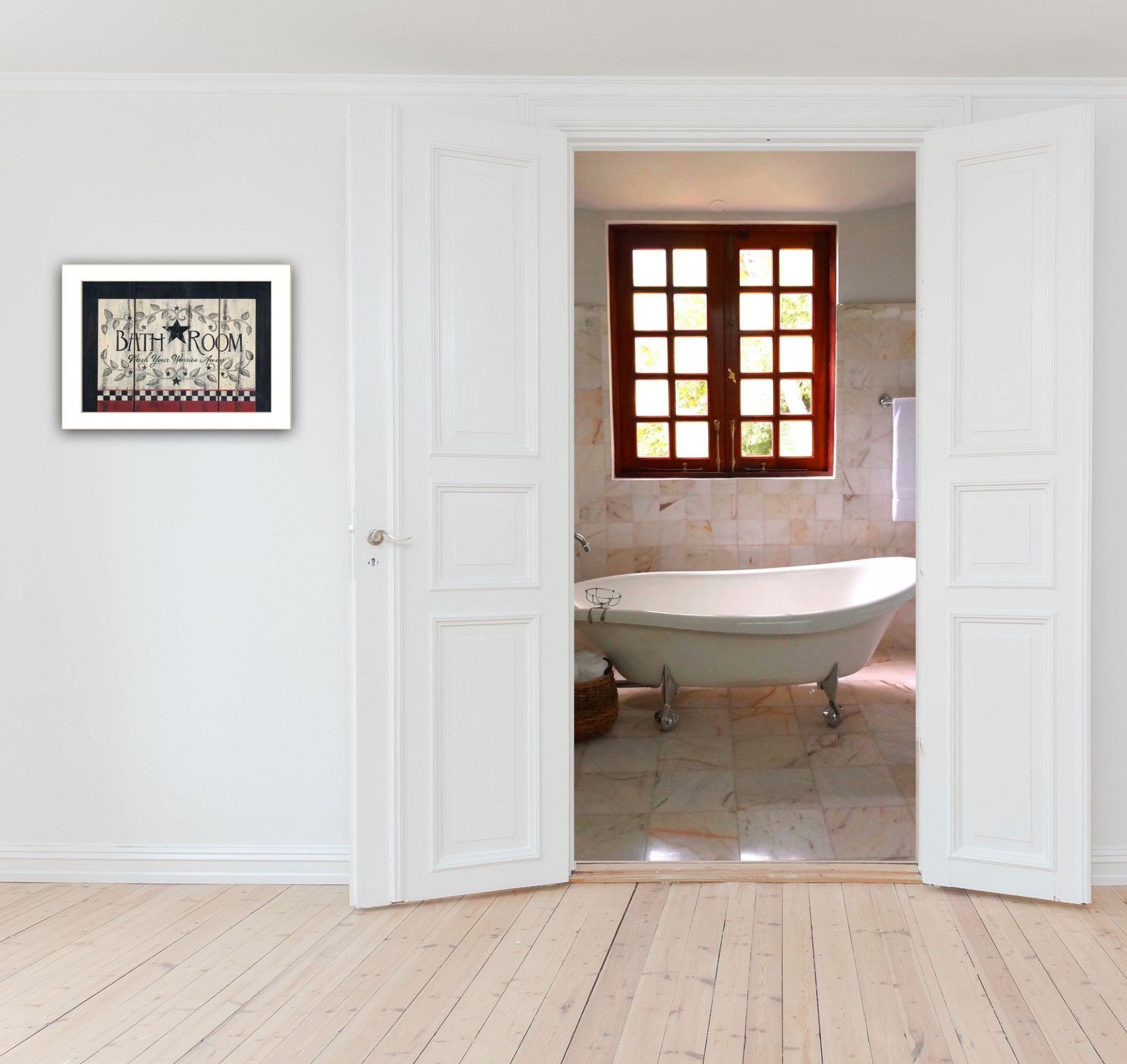 Bathroom 1 White Framed Print Wall Art