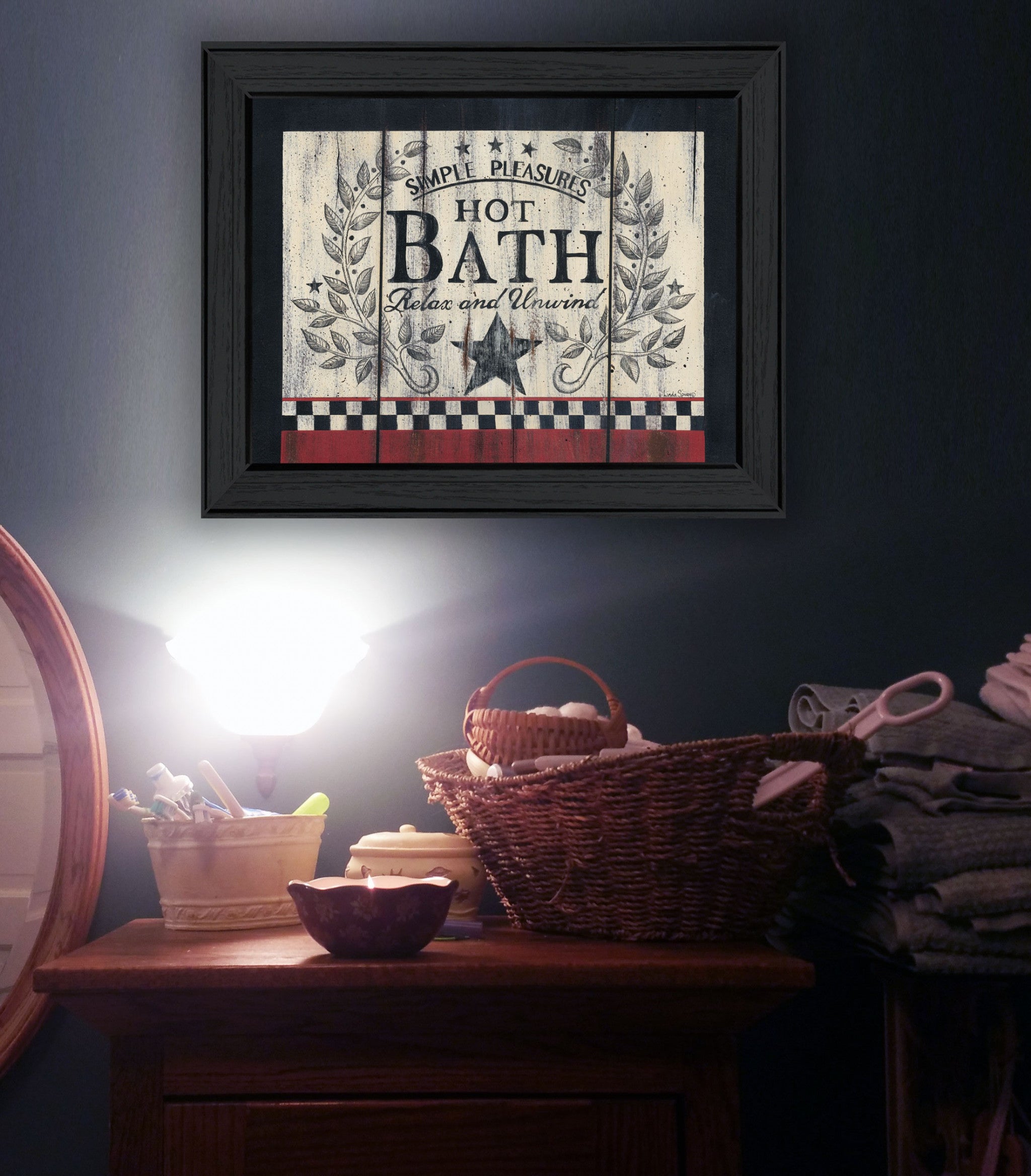 Hot Bath 10 Black Framed Print Wall Art