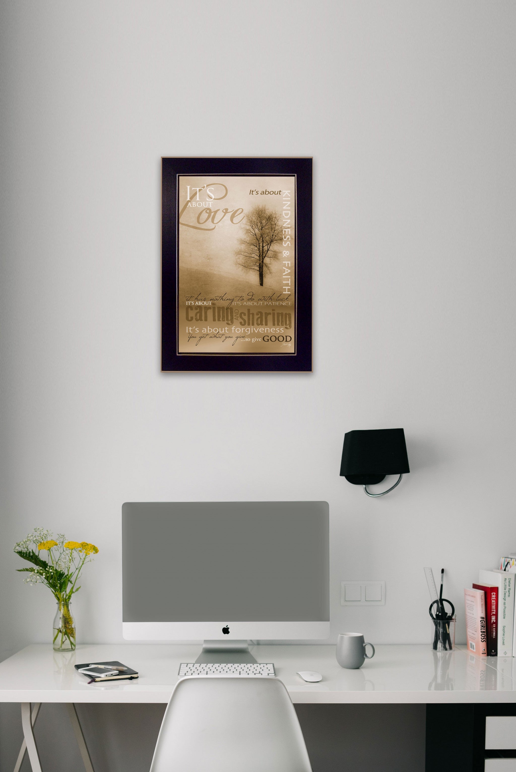 Its About Love 1 Black Framed Print Wall Art