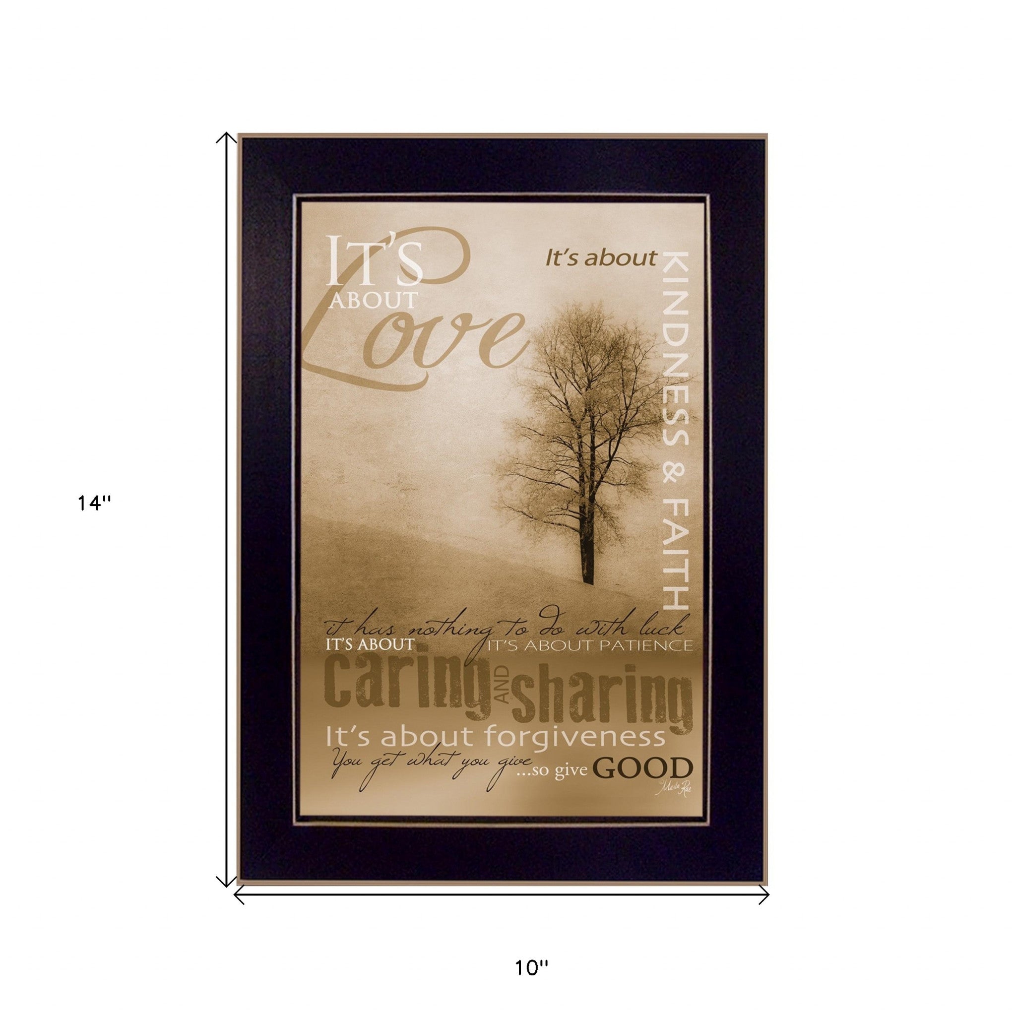 Its About Love 1 Black Framed Print Wall Art