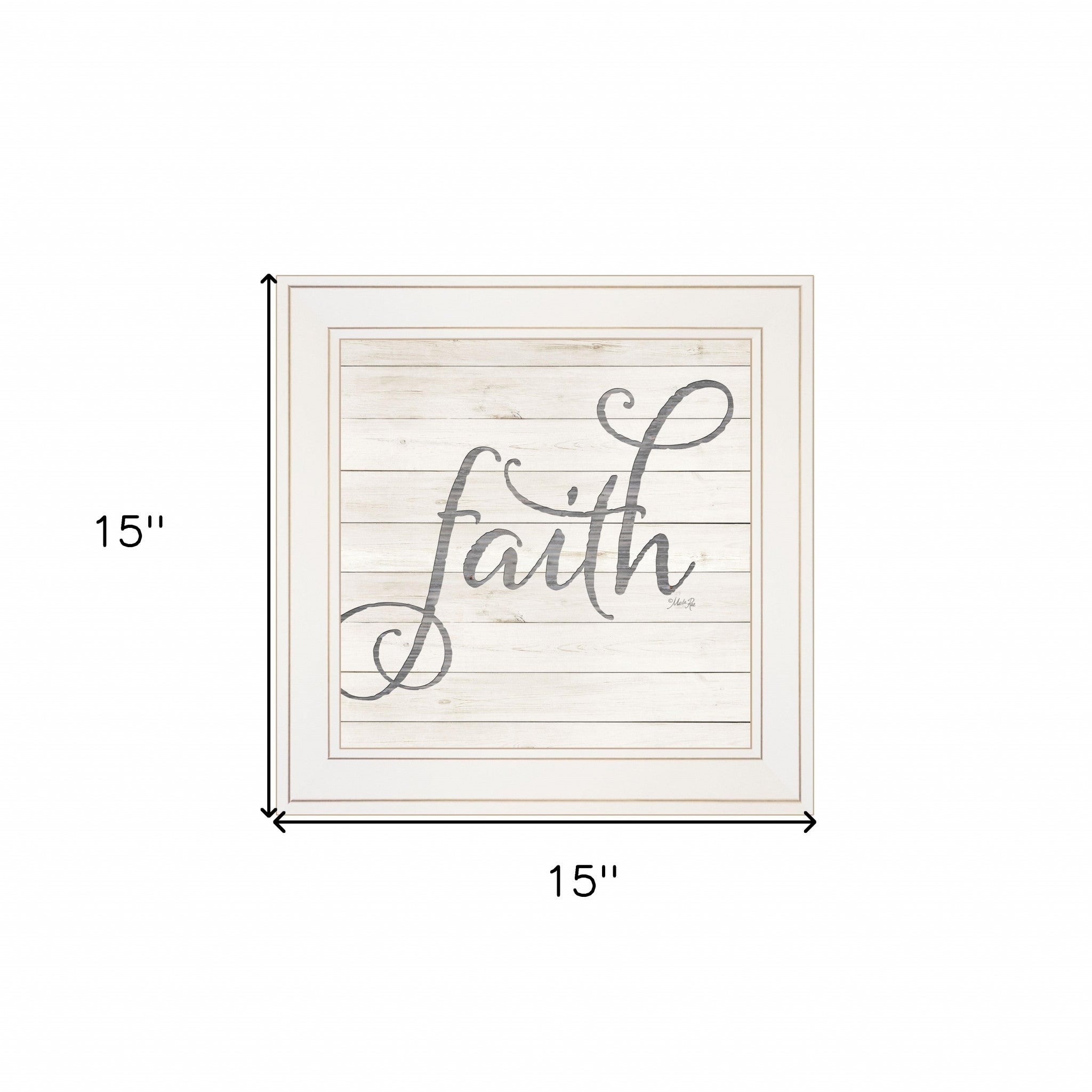 Simple Words - Faith 1 White Framed Print Wall Art