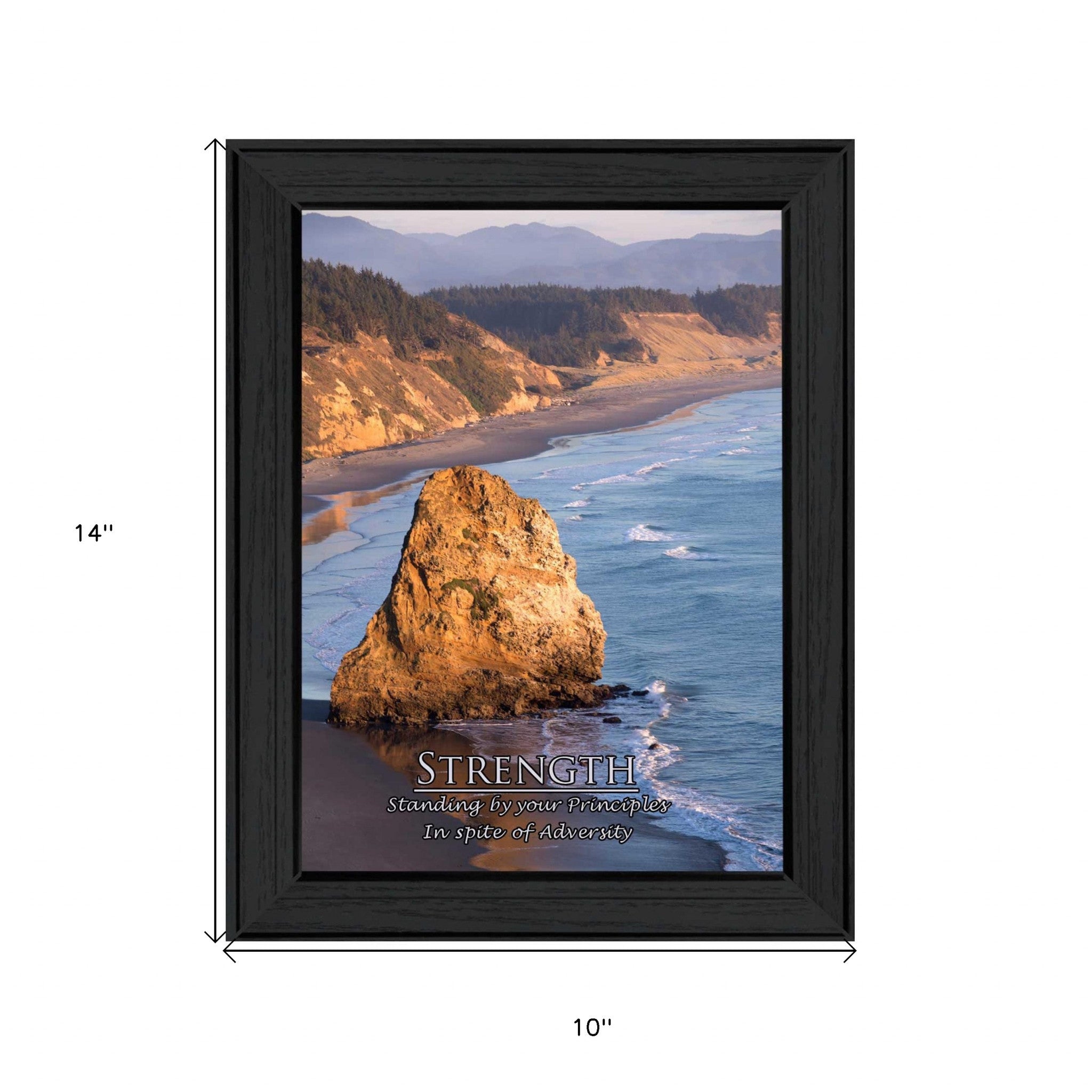 Strength 1 Black Framed Print Wall Art