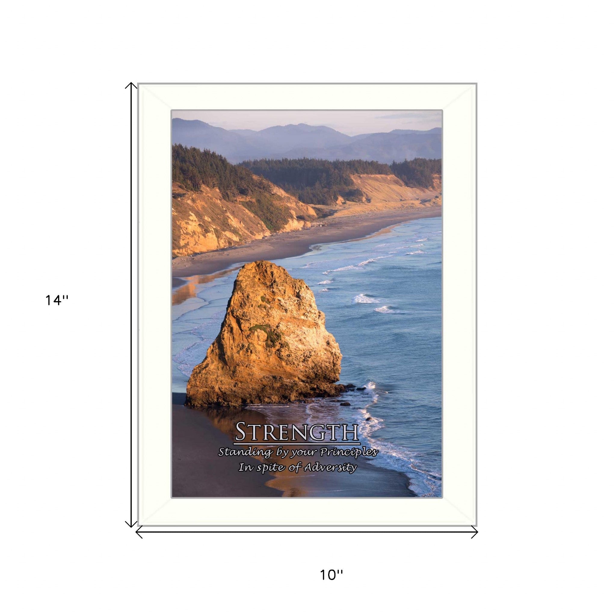 Strength 2 White Framed Print Wall Art