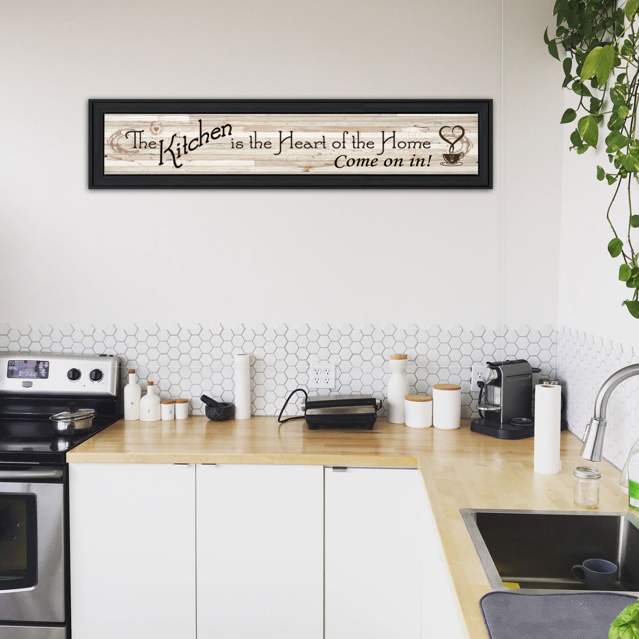 Kitchen Is The Heart Of The Home 1 Black Framed Print Wall Art