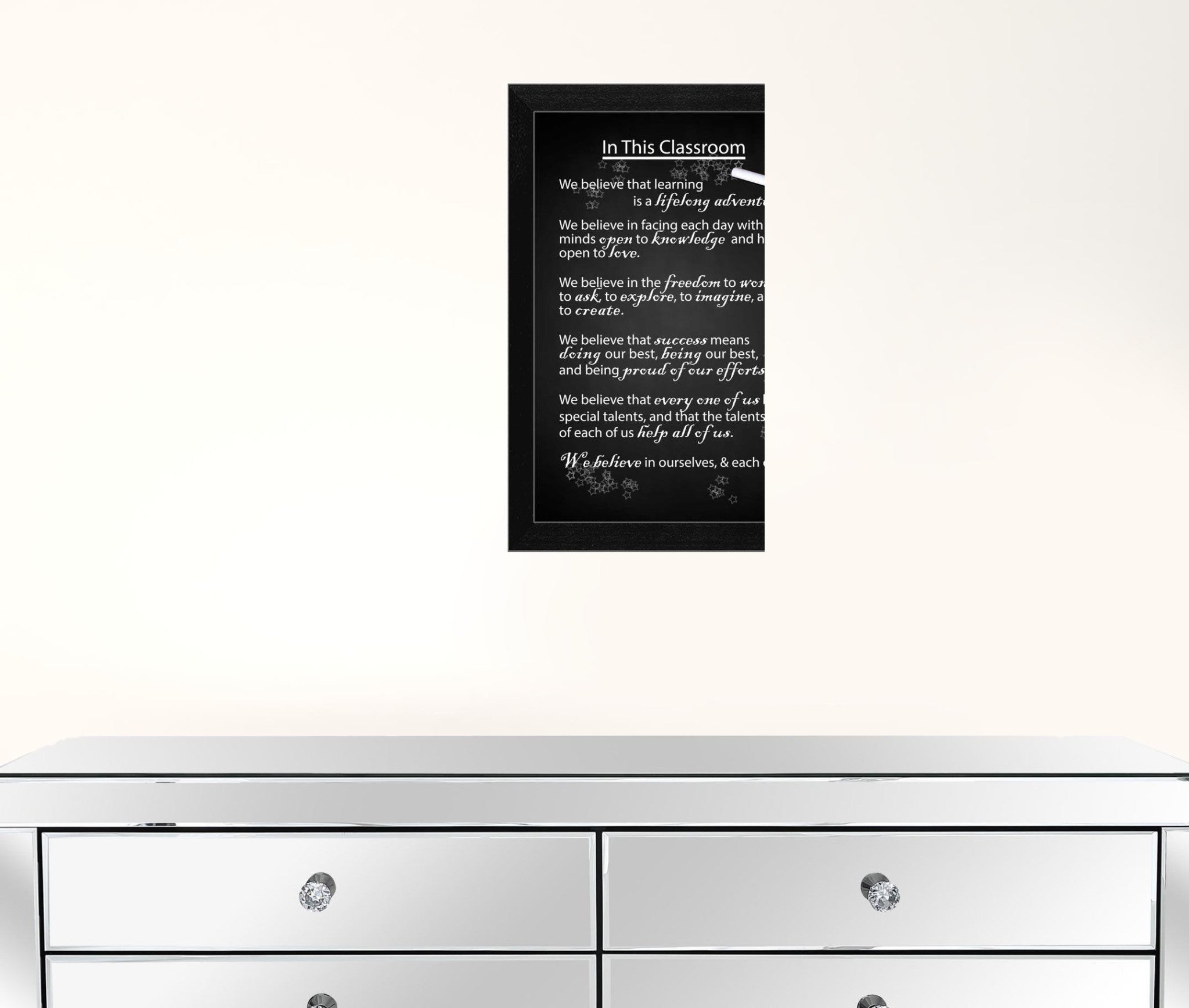 In The Classroom Black Framed Print Wall Art