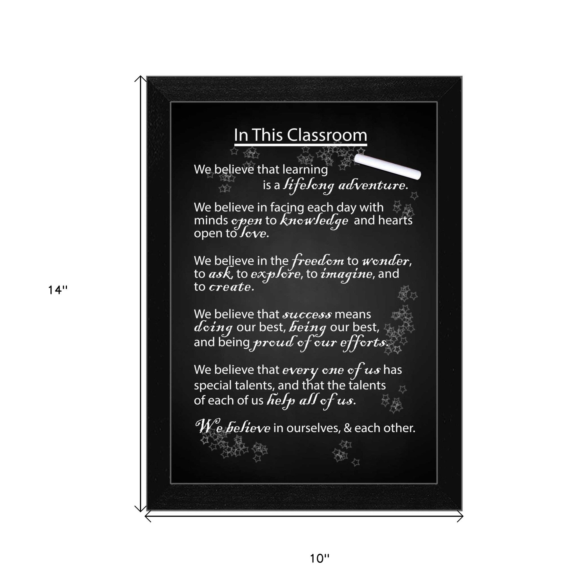 In The Classroom Black Framed Print Wall Art