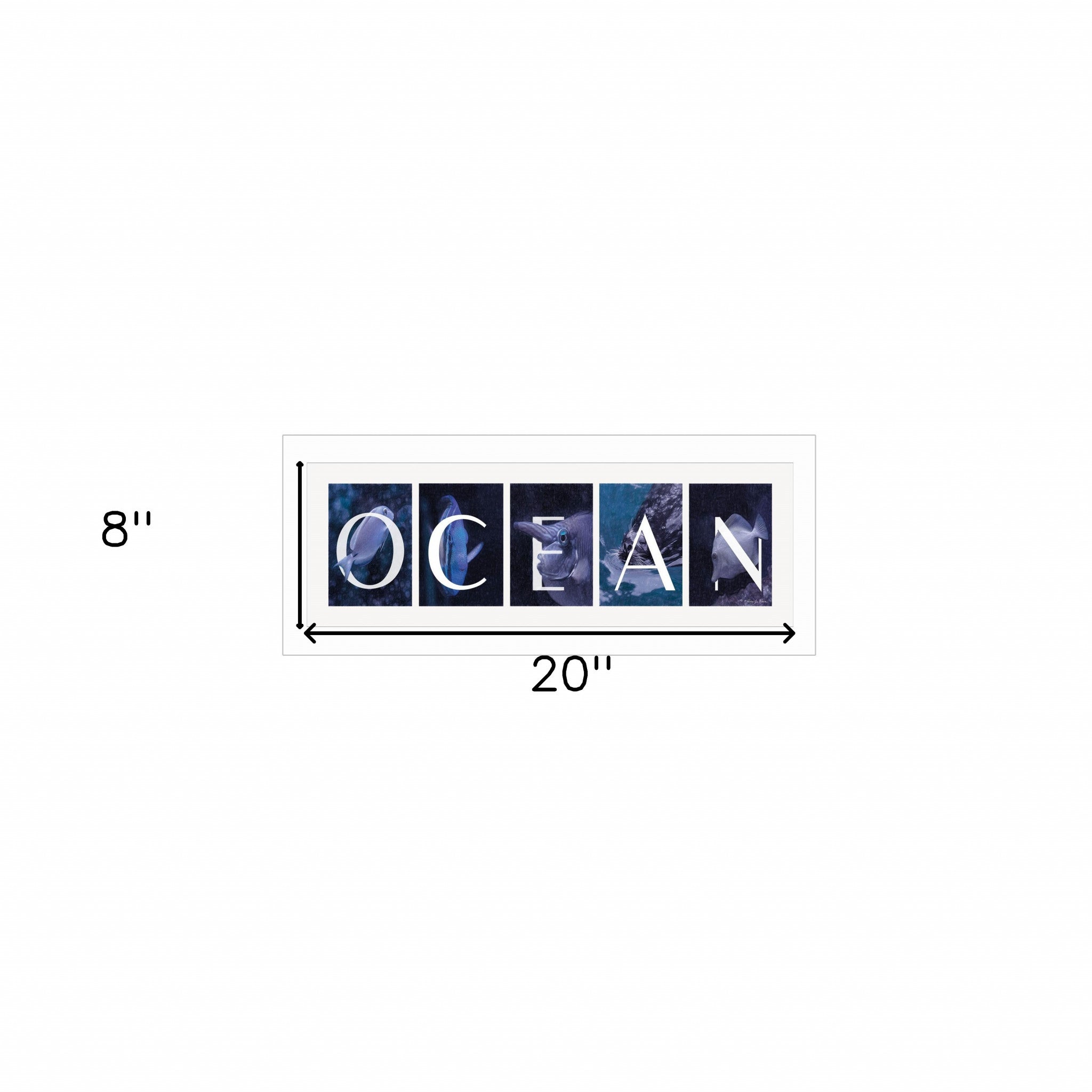 Ocean 2 White Framed Print Wall Art