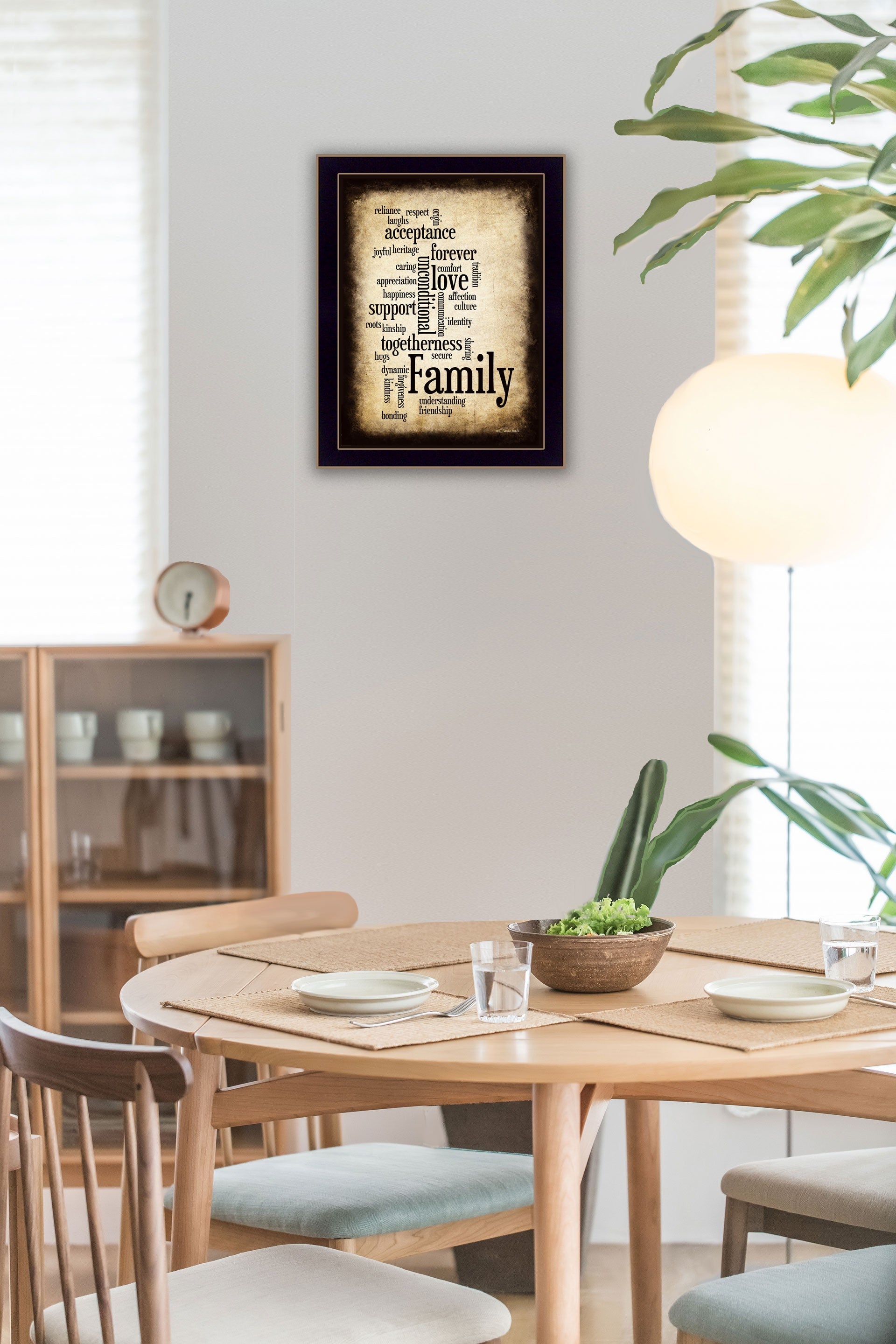 Family I Black Framed Print Wall Art