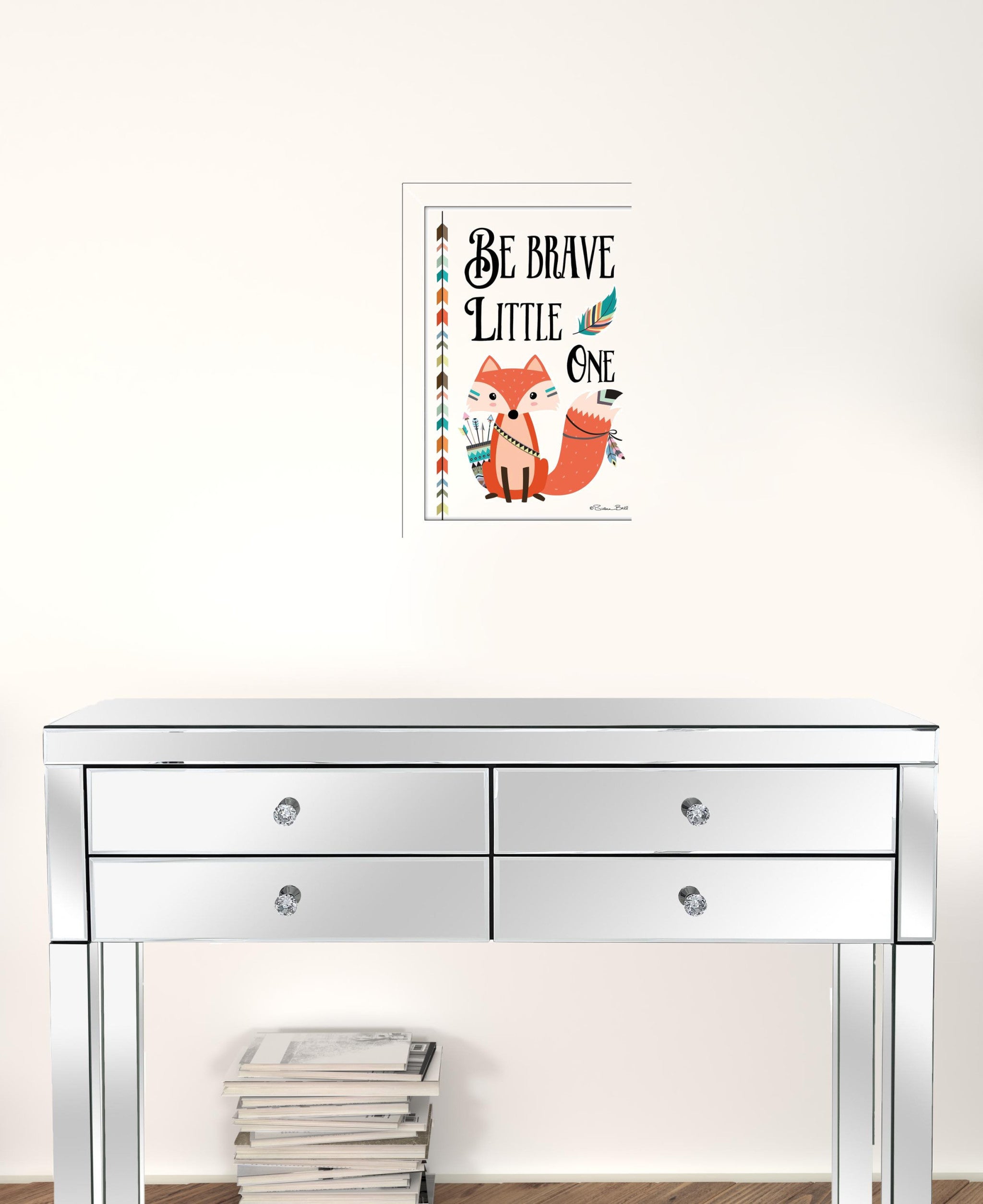 Be Brave Little One 2 White Framed Print Wall Art