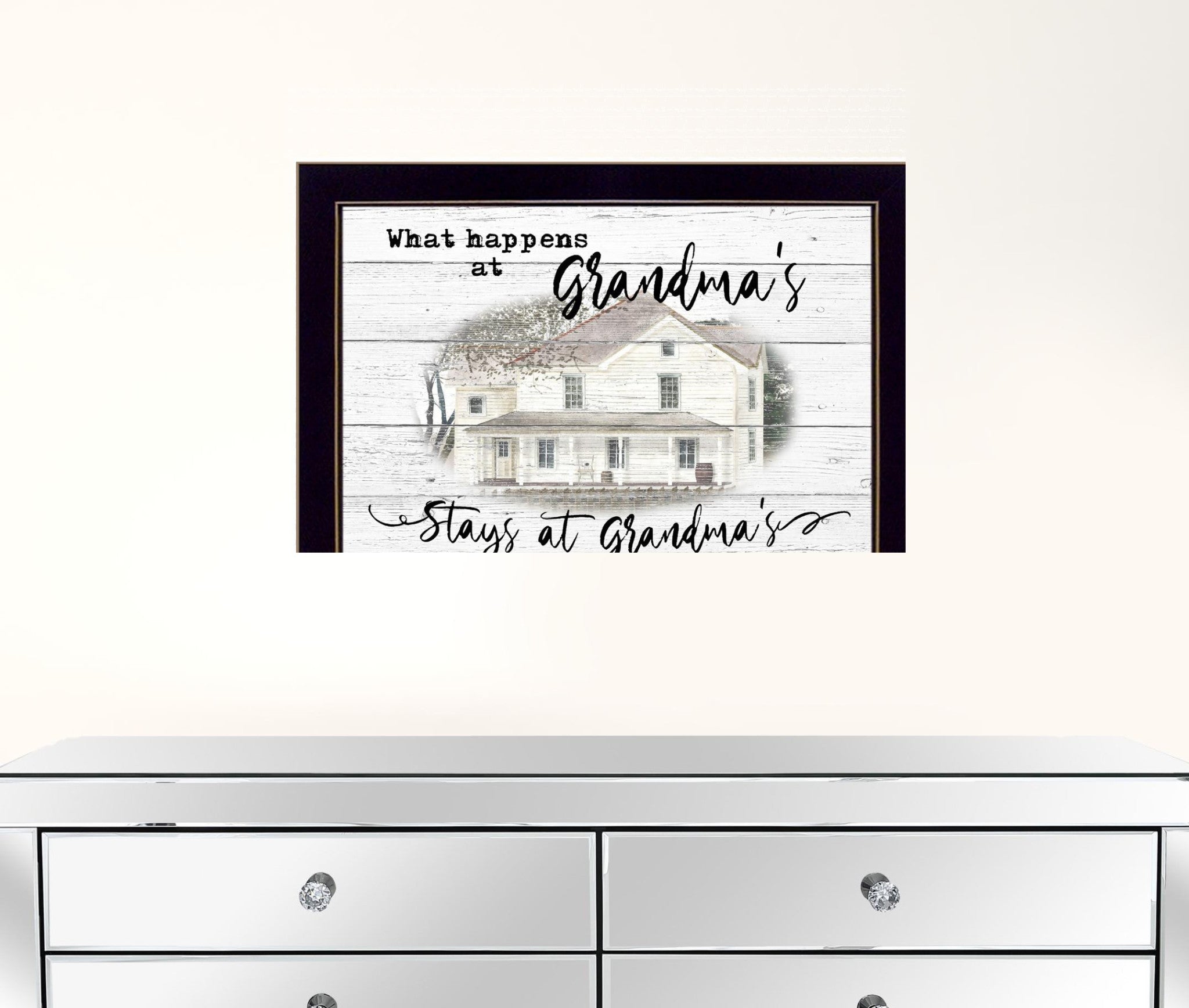 Stays At Grandmas 1 Black Framed Print Wall Art