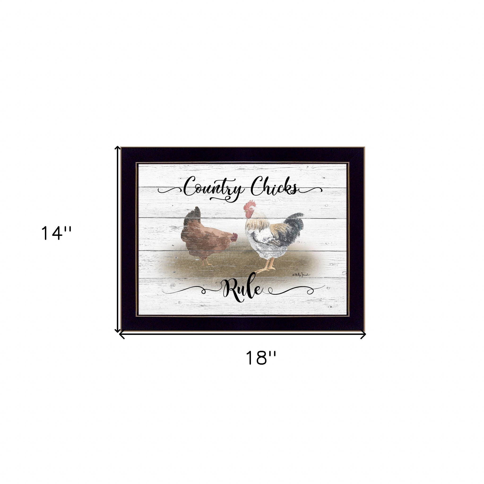 Country Chicks Rule 1 Black Framed Print Wall Art