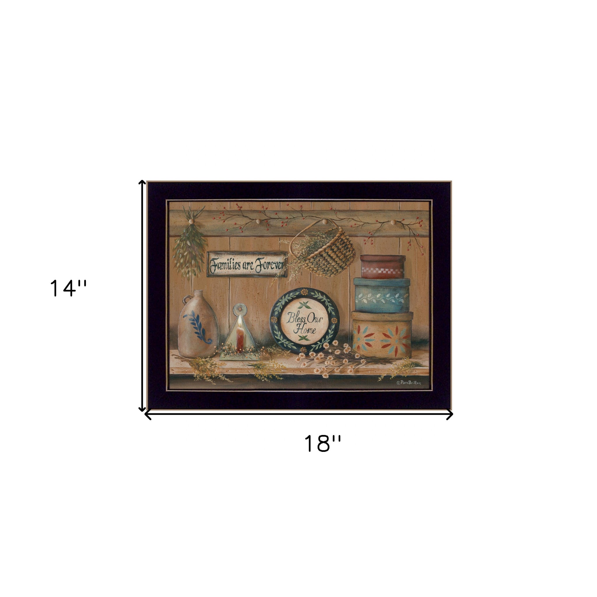 Treasures On The Shelf II 1 Black Framed Print Wall Art