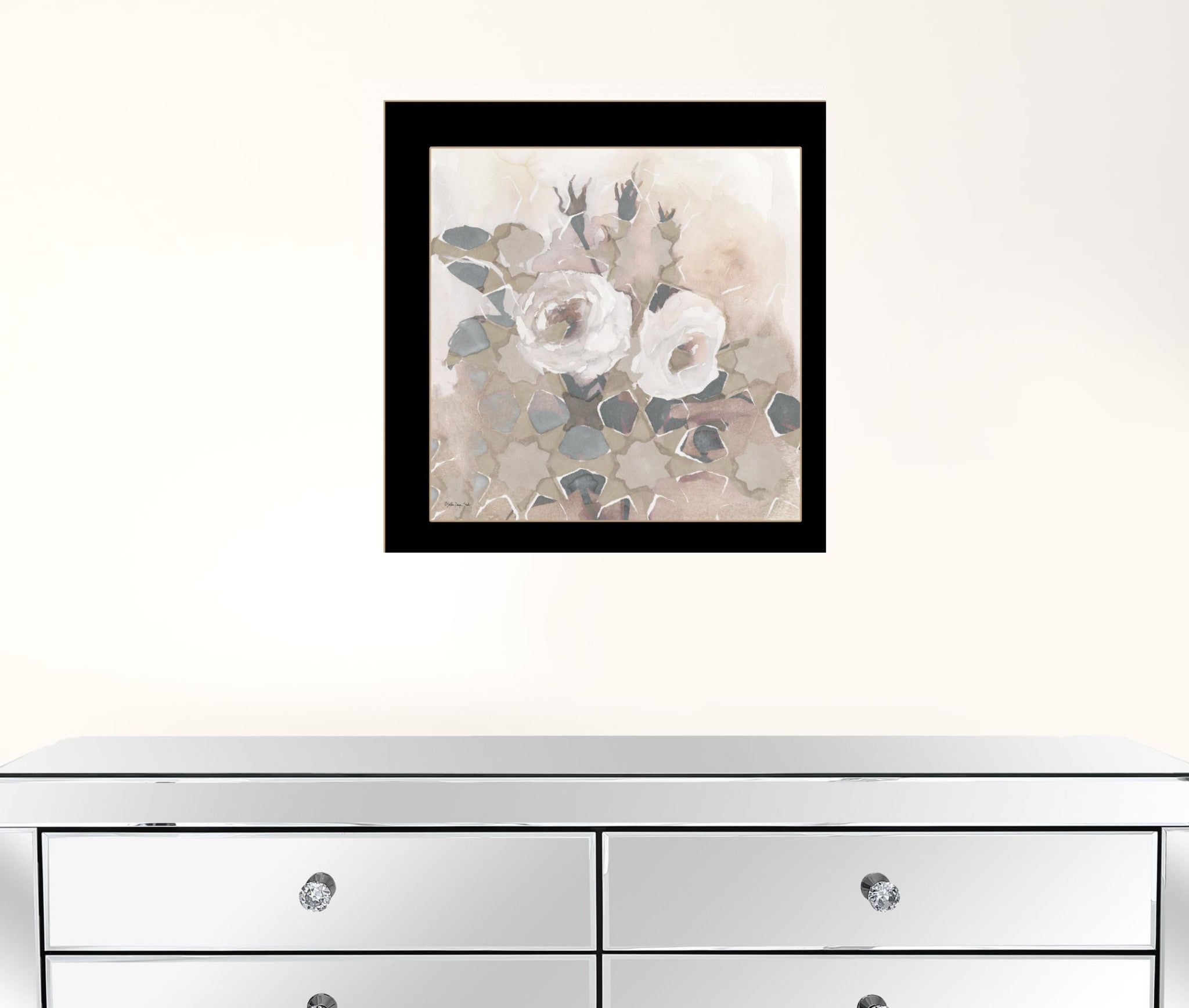 Transitional Blooms I 1 Black Framed Print Wall Art