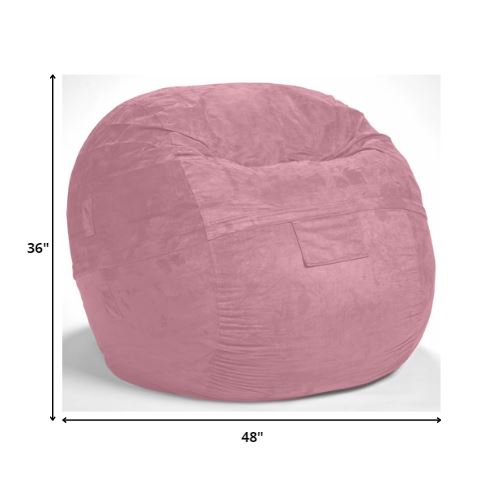 Classic Cozy Rosy Pink Bean Bag Chair