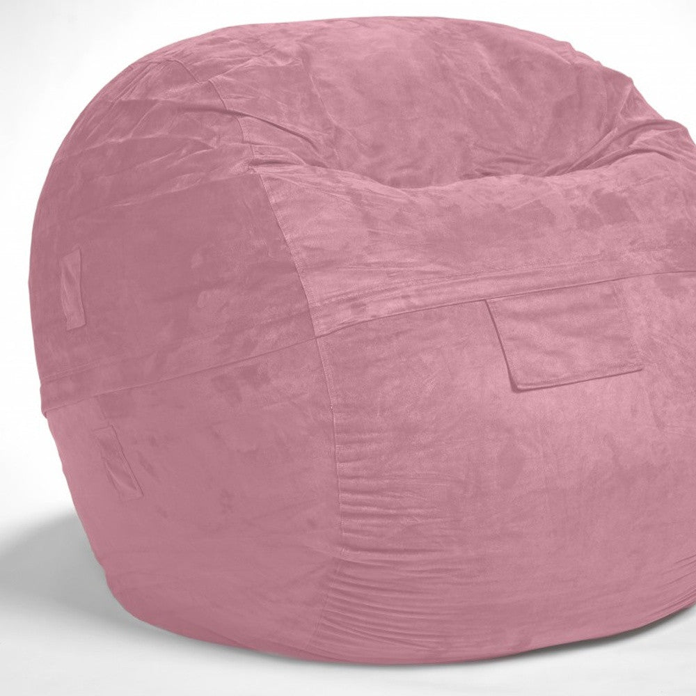 Classic Cozy Rosy Pink Bean Bag Chair