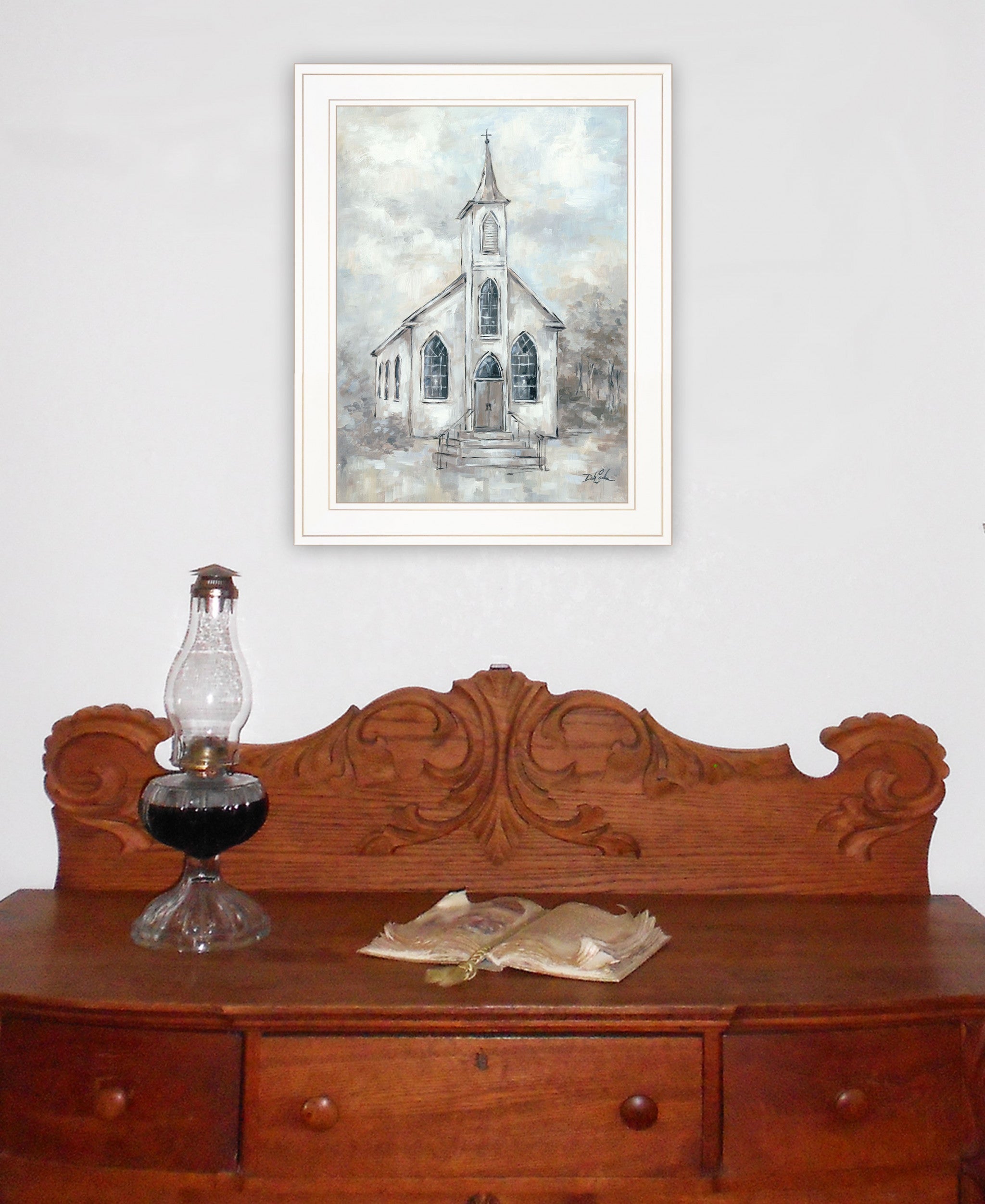 Faith 3 White Framed Print Wall Art