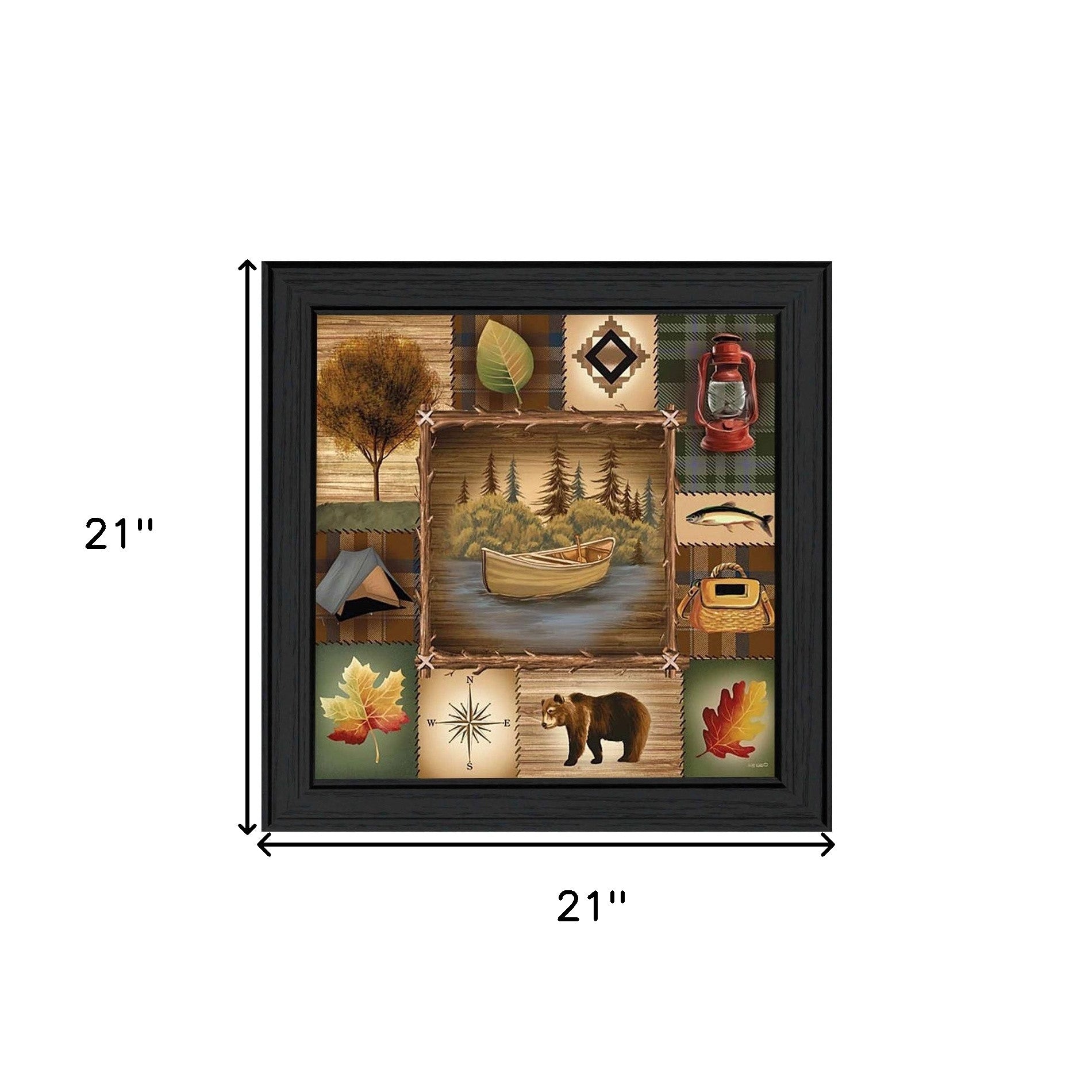 At The Lake 2 Black Framed Print Wall Art