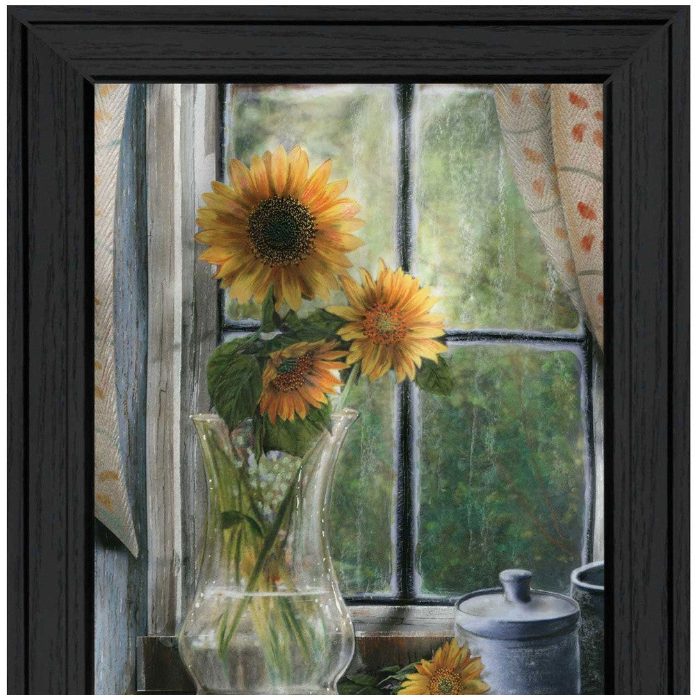 Morning Flower 2 Black Framed Print Wall Art