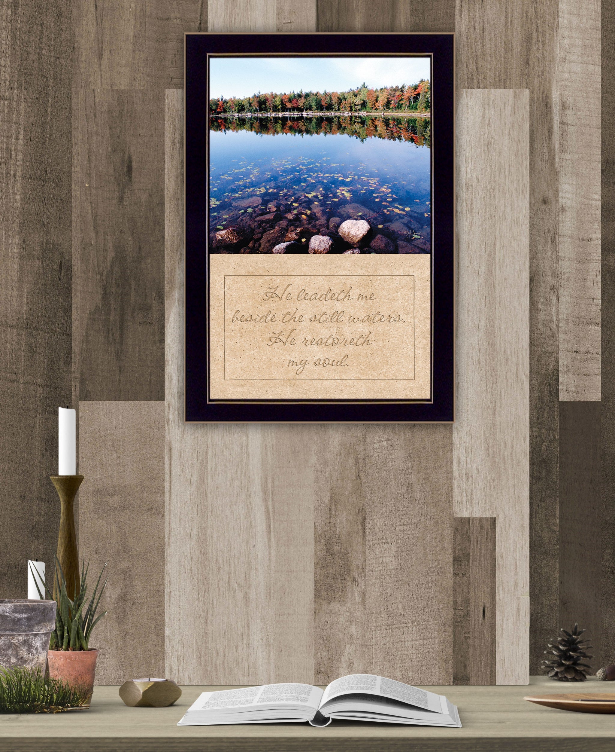 Still Waters Black Framed Print Wall Art