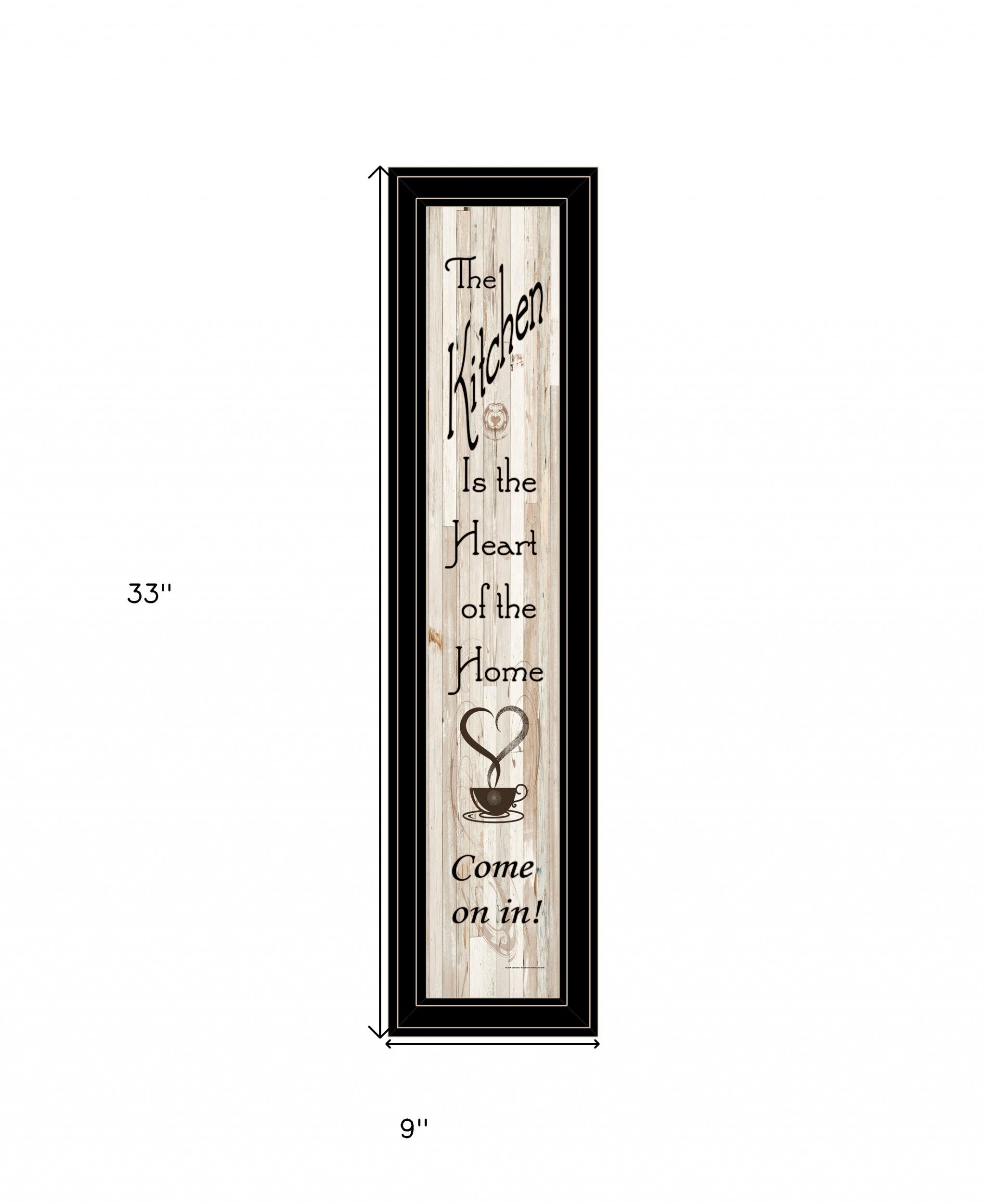 Kitchen Is The Heart Of The Home 17 Black Framed Print Wall Art