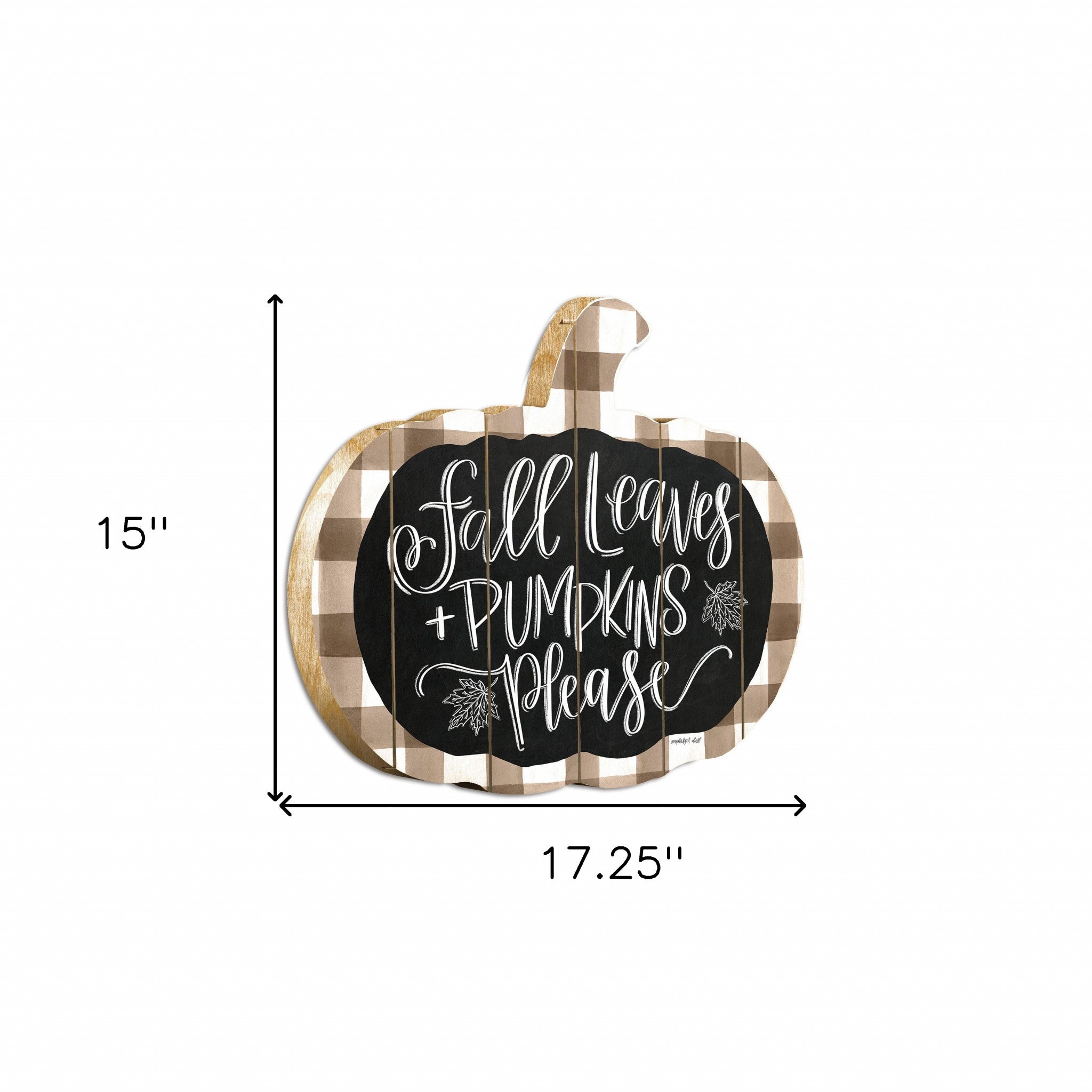 Fall Leaves And Pumpkins Please Unframed Print Wall Art